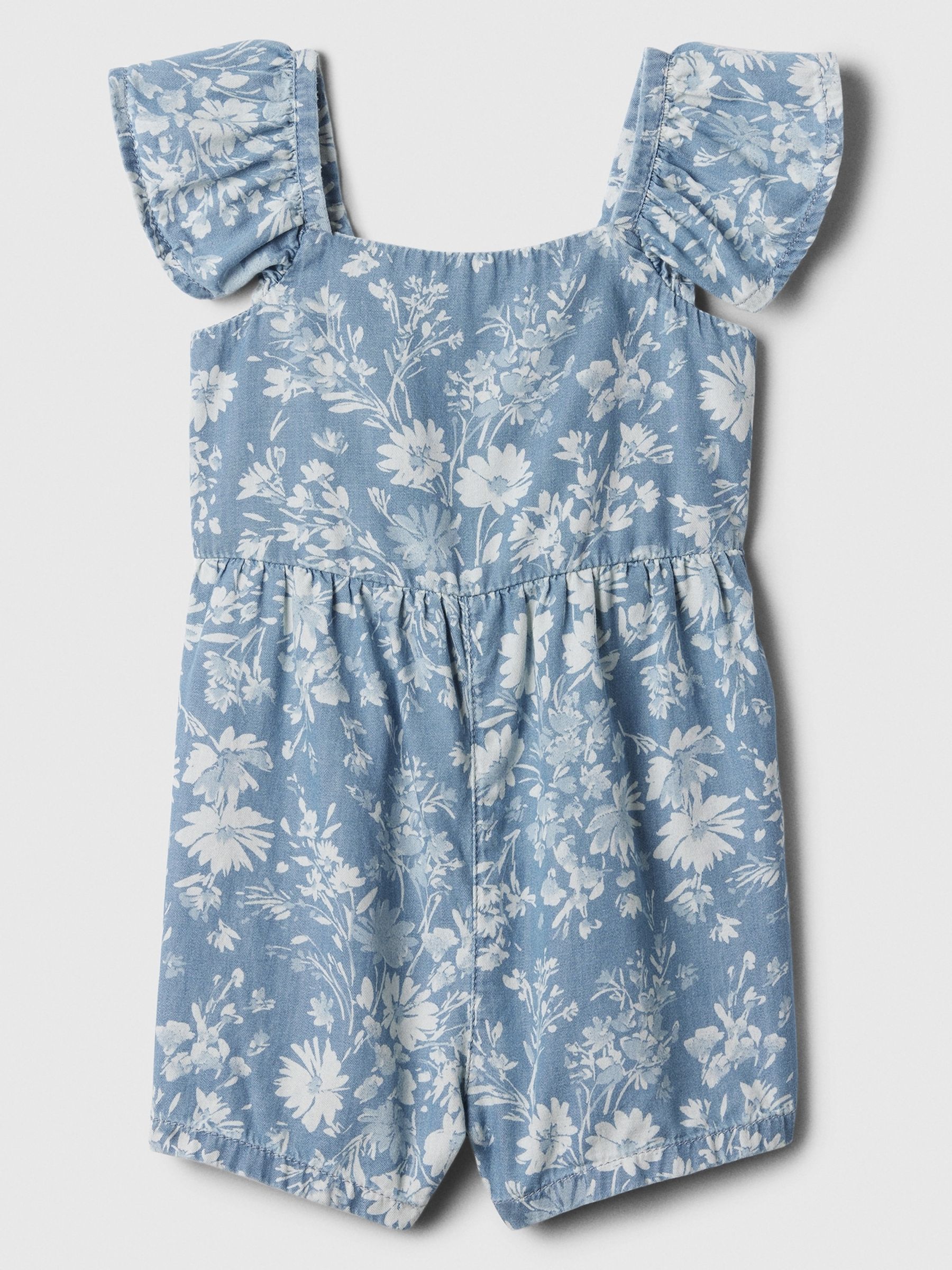 Blue Chambray Flutter Rompersuit (Newborn-5yrs) - Image 1 of 2