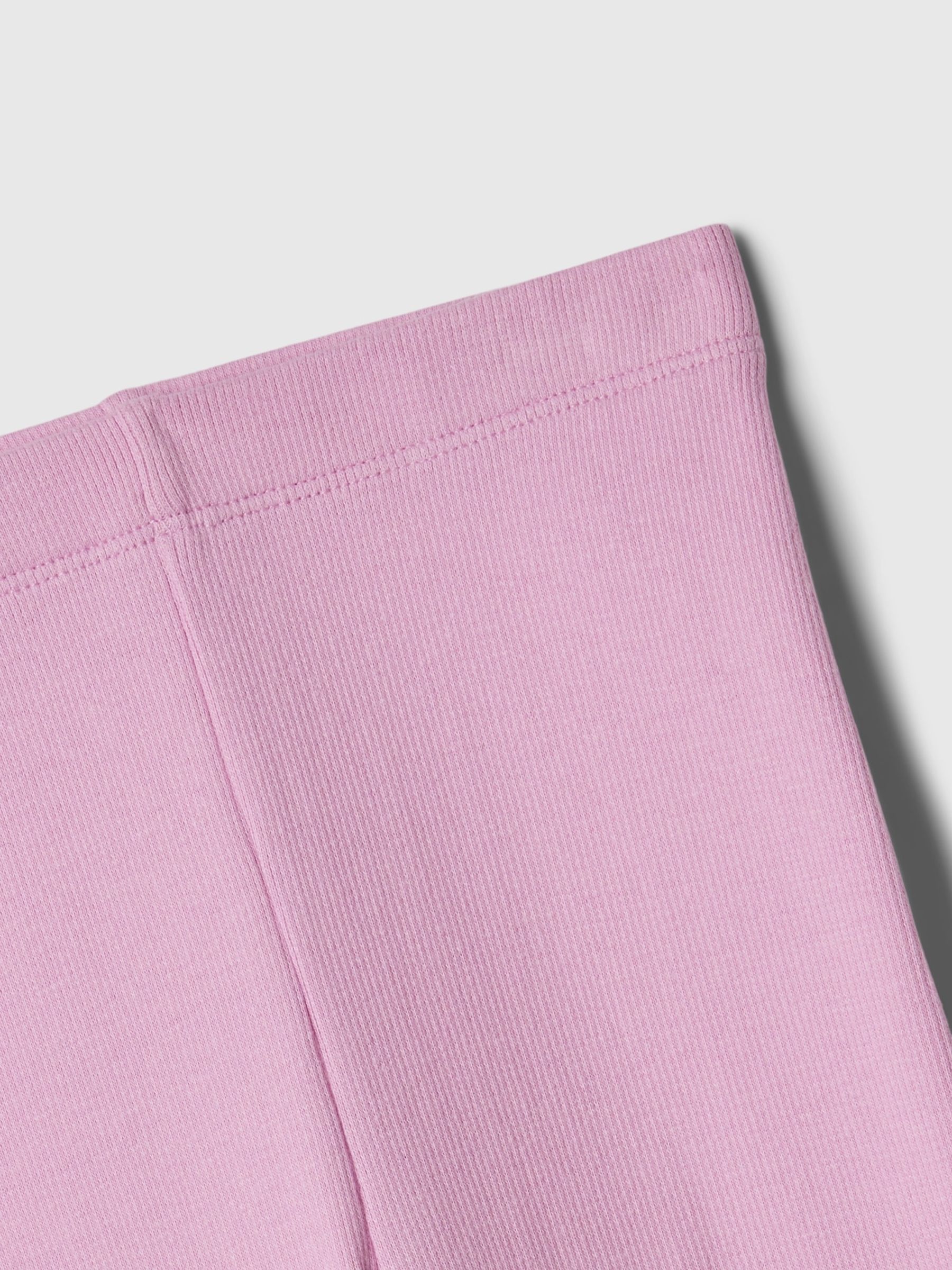 Pink Pull On Ribbed Knit Leggings (Newborn-5yrs) - Image 3 of 3