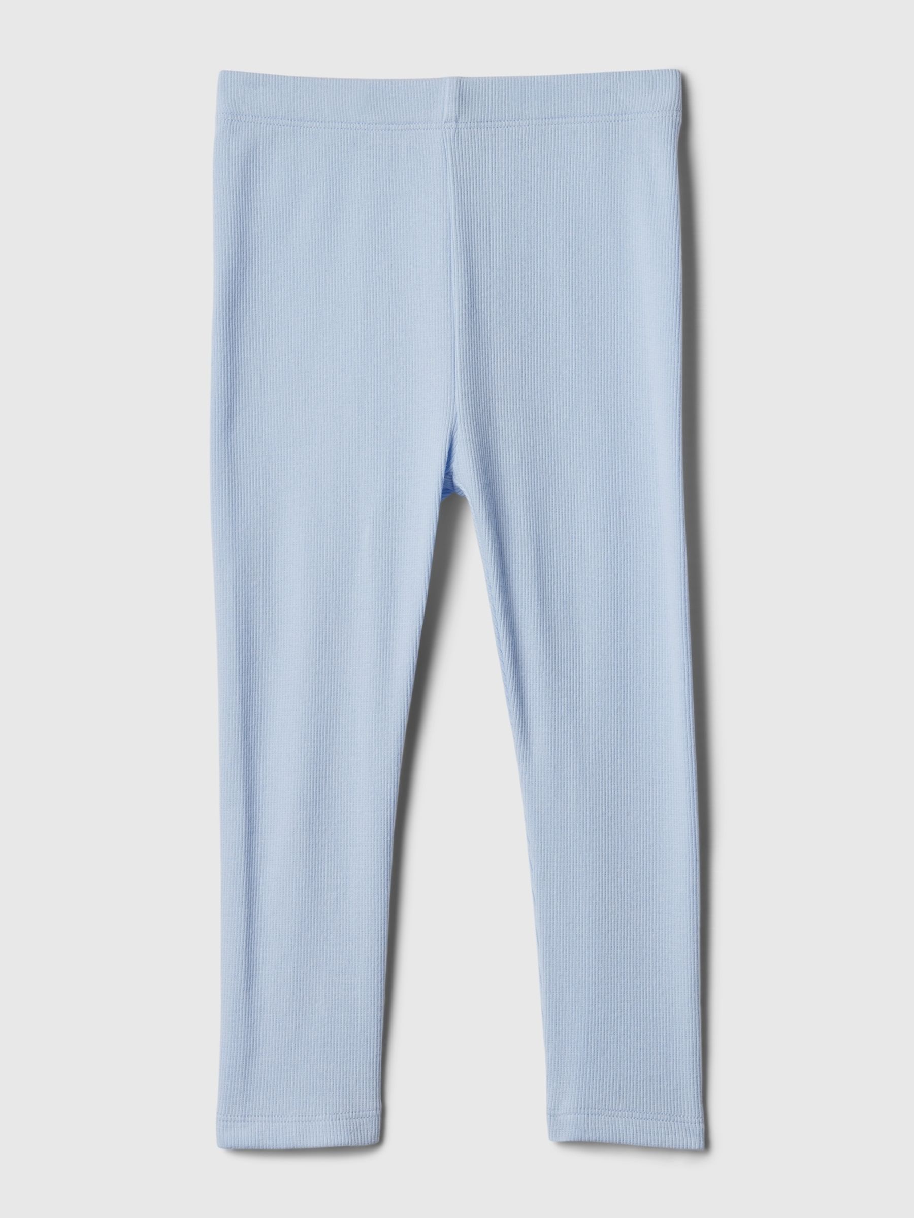 Blue Pull On Ribbed Knit Leggings (Newborn-5yrs) - Image 1 of 2