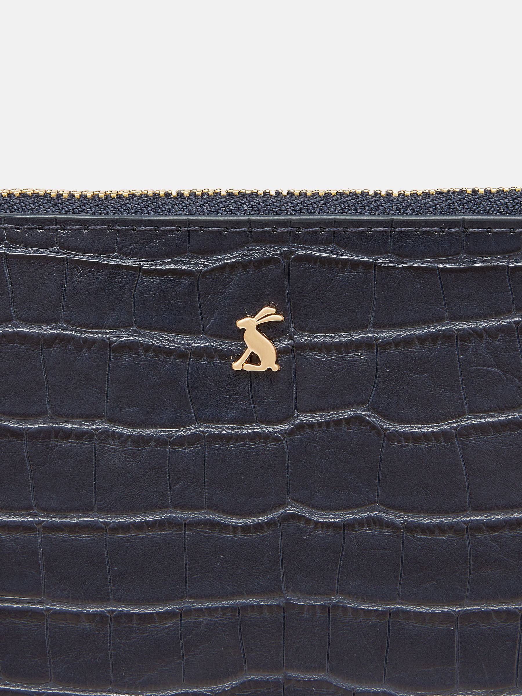 Eliza Navy Faux Leather Croc Effect Wrist Purse - Image 4 of 4