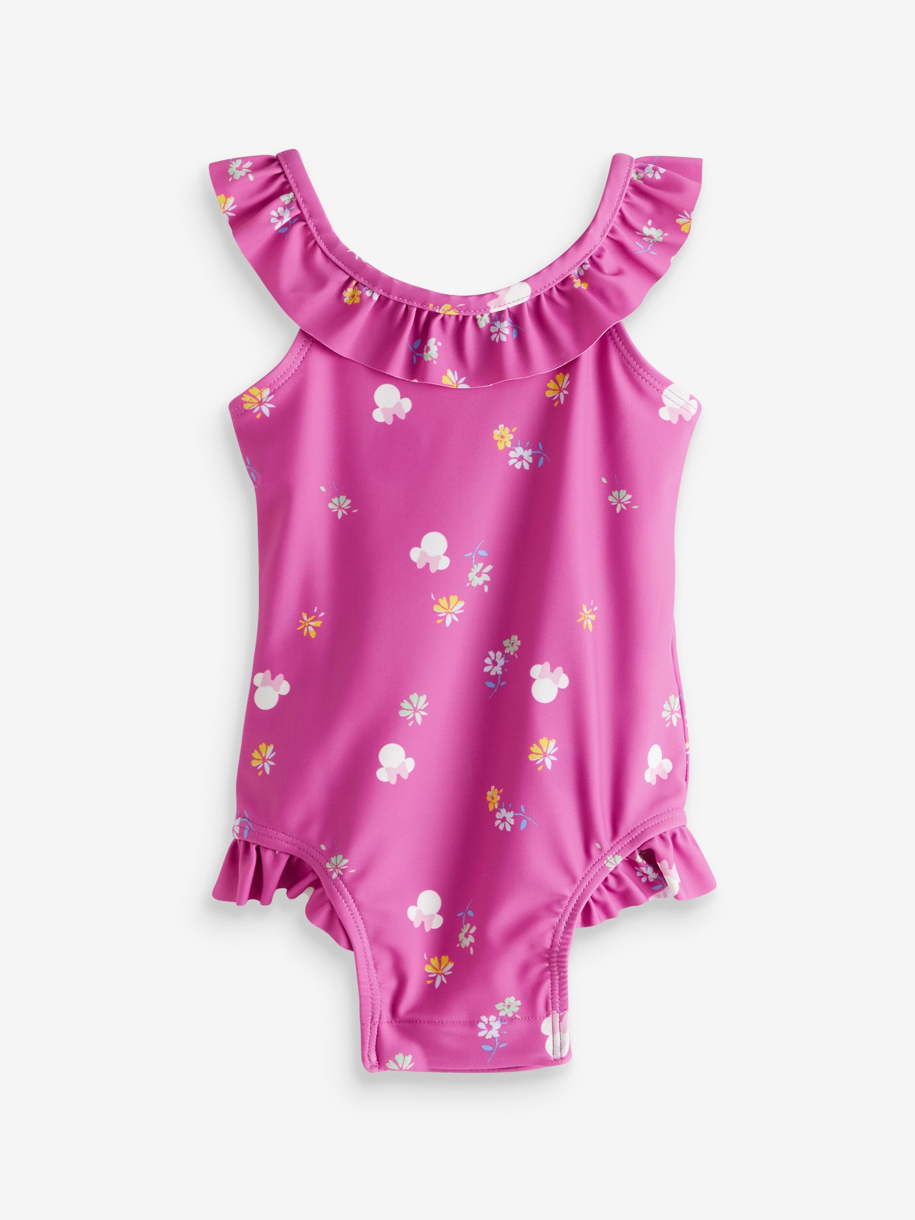 Pink Disney Graphic Ruffle Sleeve Baby Swimsuit (Newborn-5yrs) - Image 2 of 3