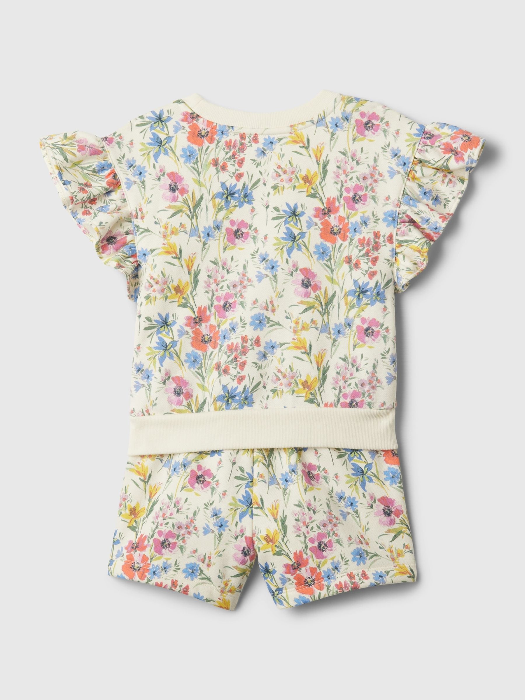Yellow Floral Flutter T-Shirt and Shorts Set (Newborn-5yrs) - Image 2 of 3