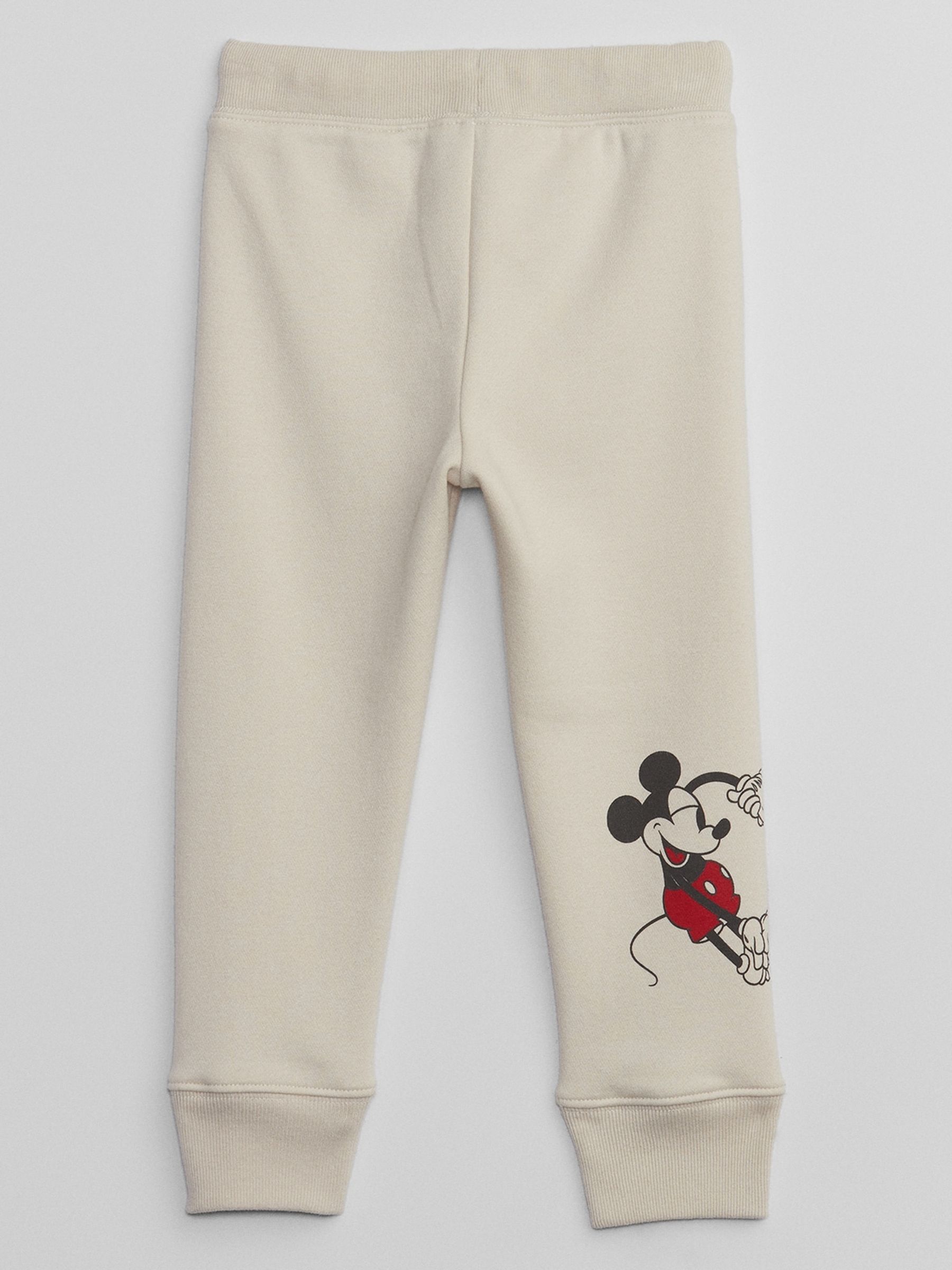 Cream Disney Mickey and Minnie Mouse Pull On Joggers (Newborn-5yrs) - Image 2 of 2