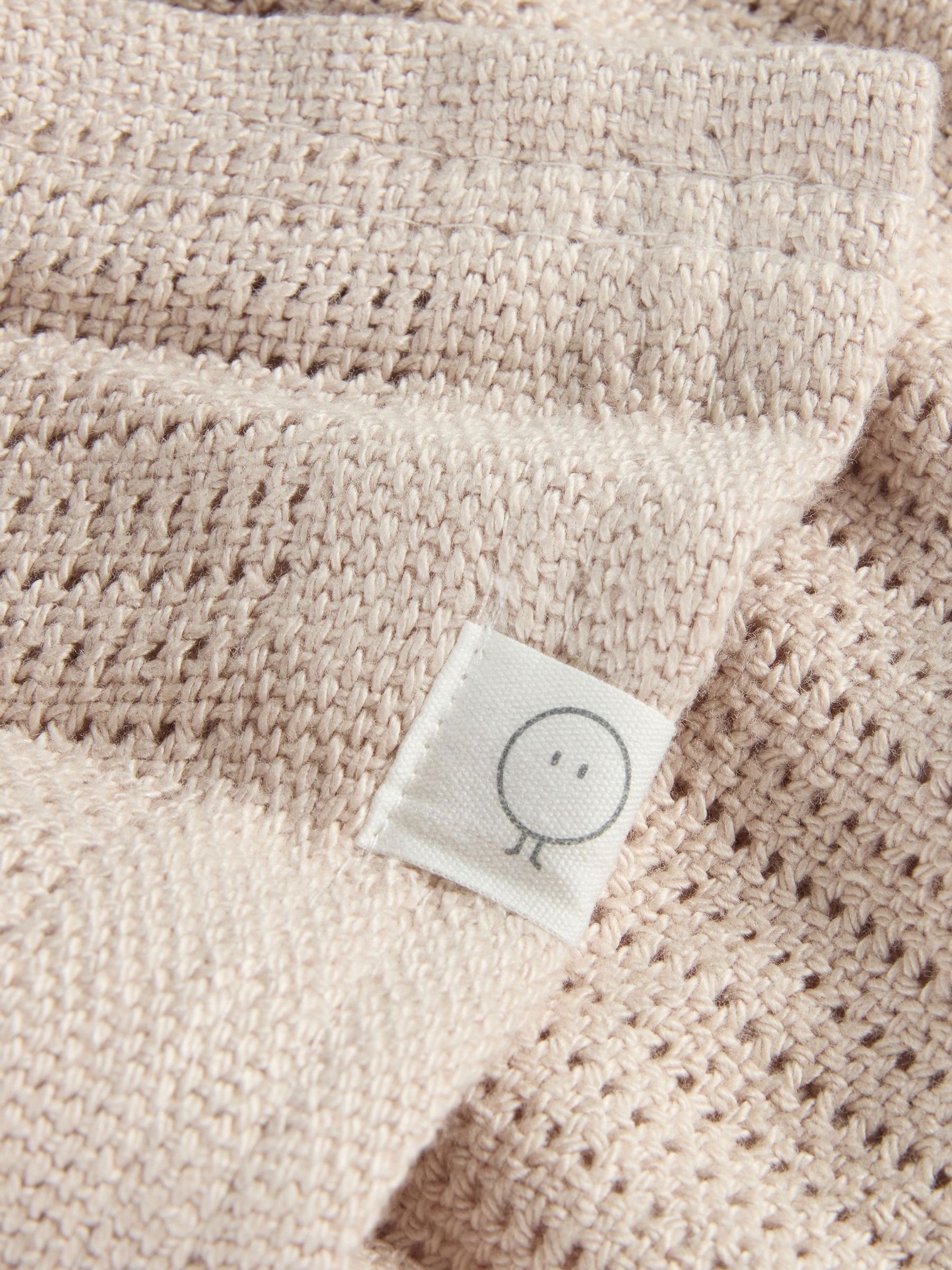 MORI Neutral Biscuit Brown Blend Cellular Baby Blanket - Image 2 of 8