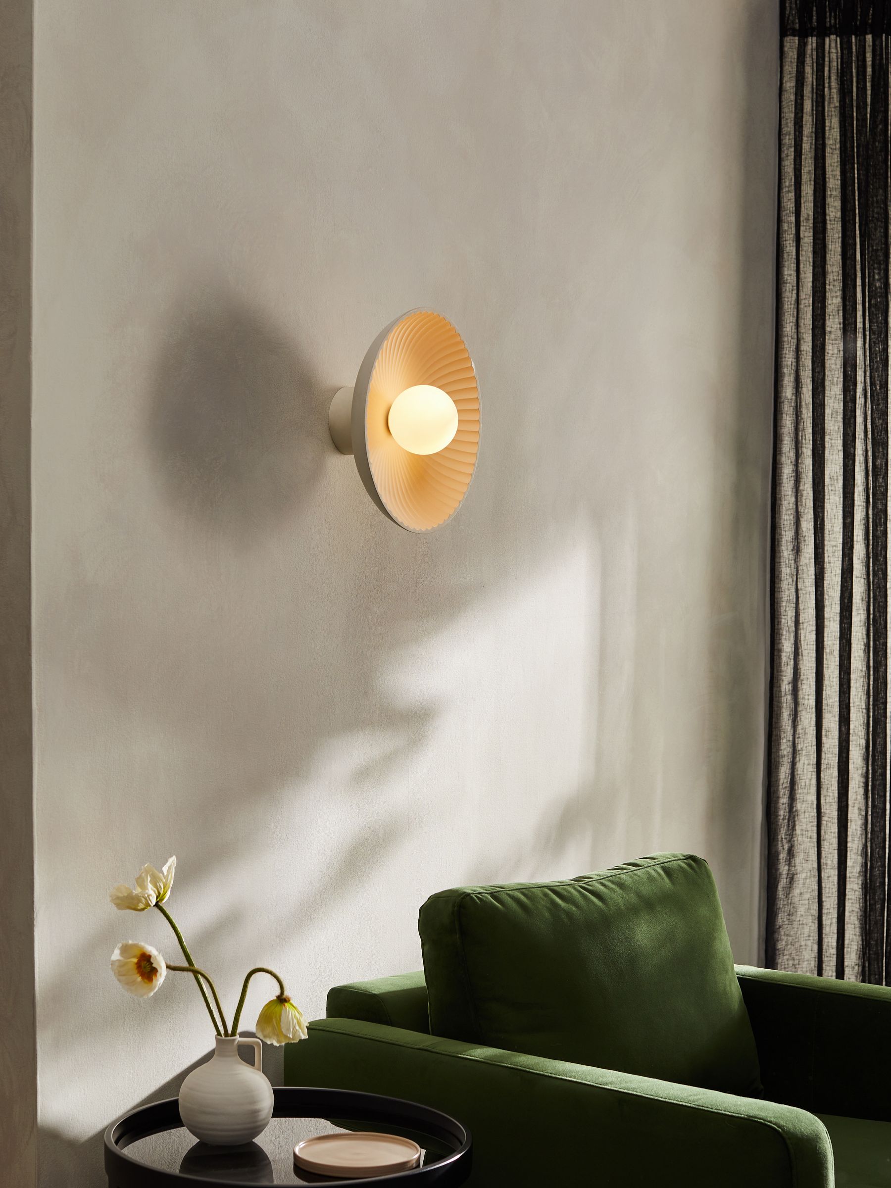 Eliya Wall Light in White - Image 1 of 3