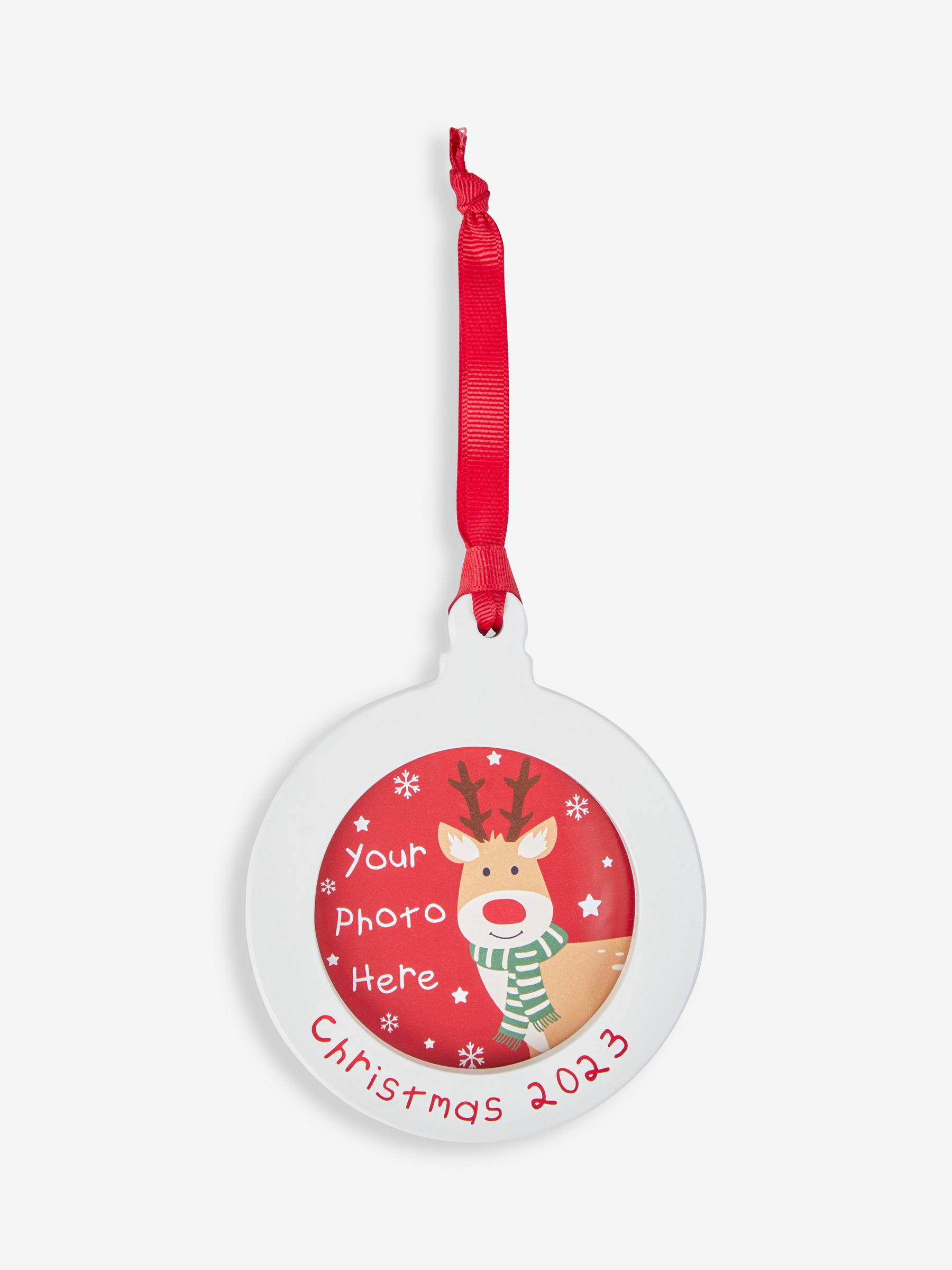 White Christmas 2023 Family Photo Tree Decoration - Image 1 of 2