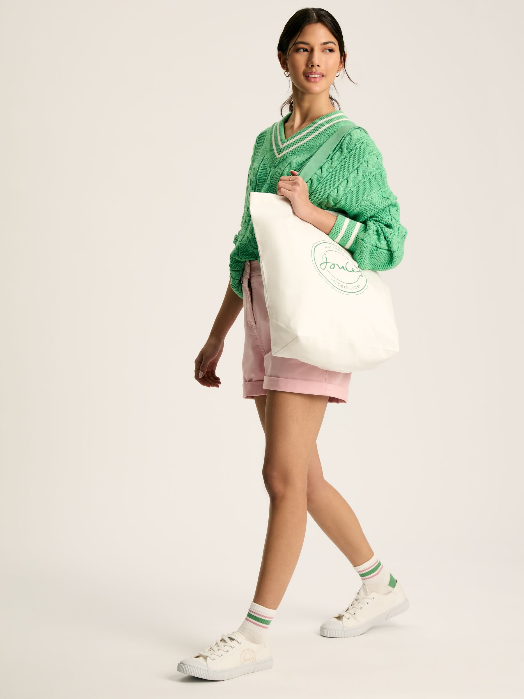 Courtside Cream Tote Bag - Image 1 of 6