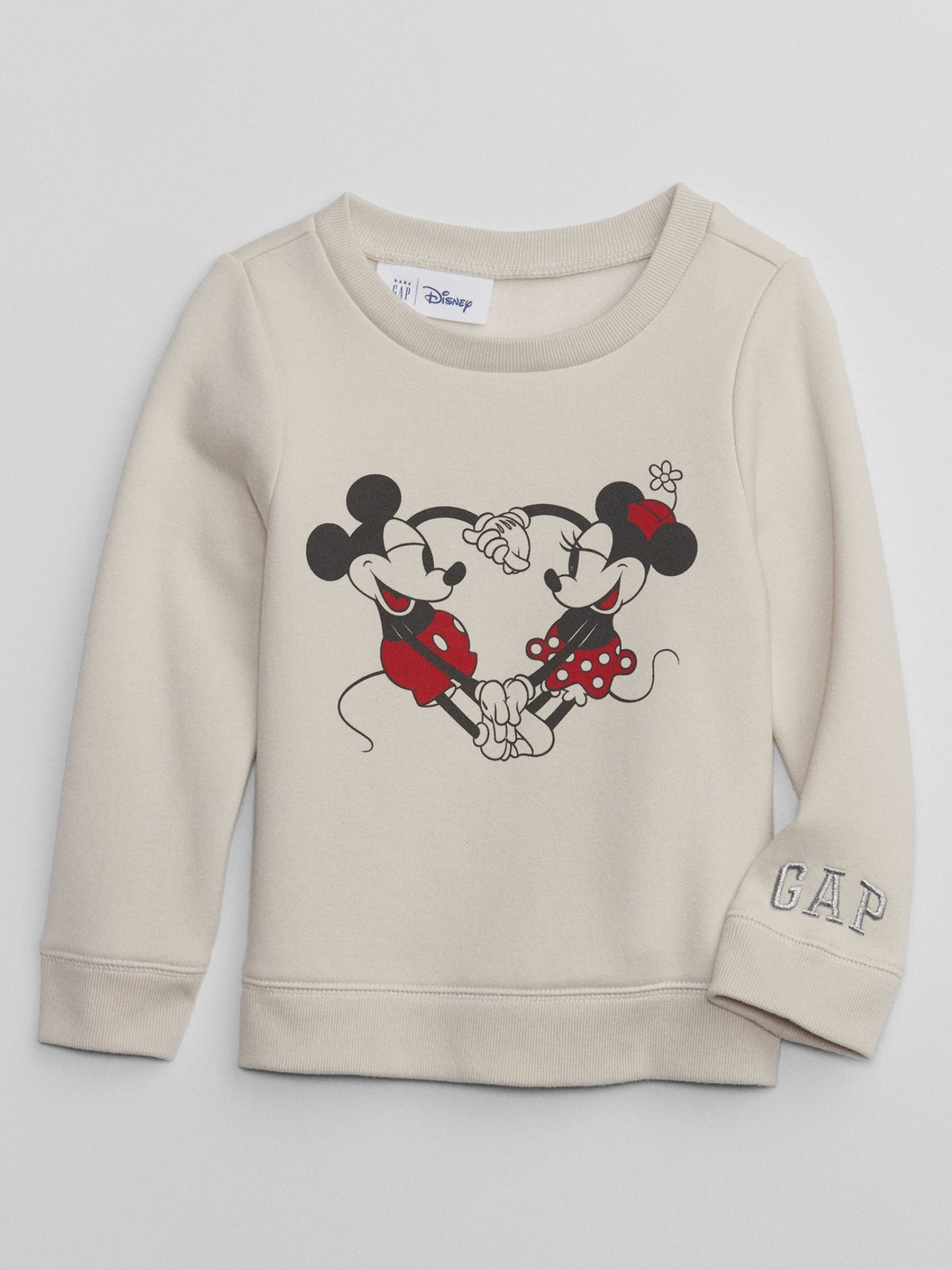 Cream Disney Mickey Mouse and Minnie Mouse Sweatshirt (Newborn-5yrs) - Image 1 of 1