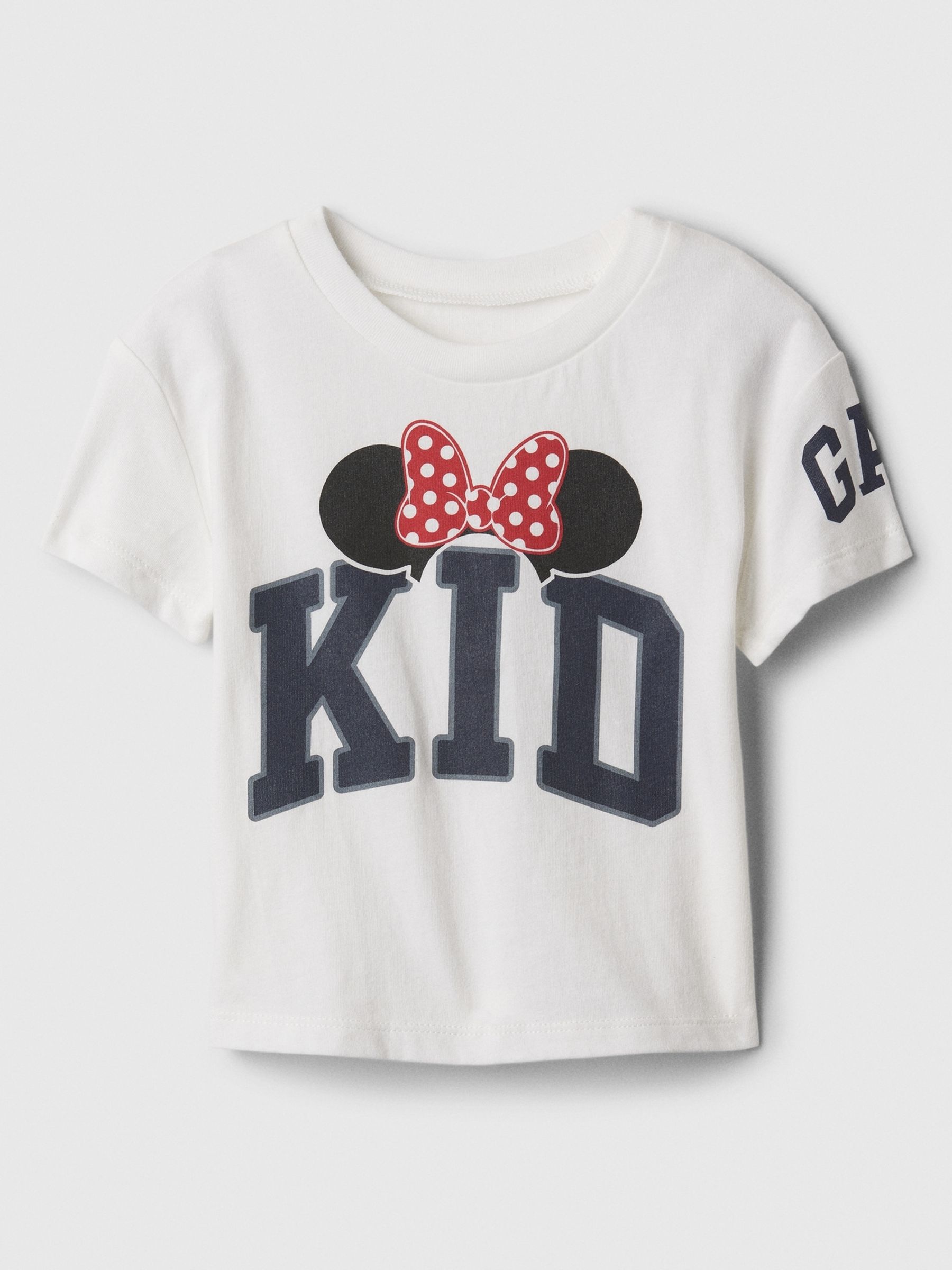 White Disney Minnie Mouse Short Sleeve Crew Neck T-Shirt - Image 1 of 1
