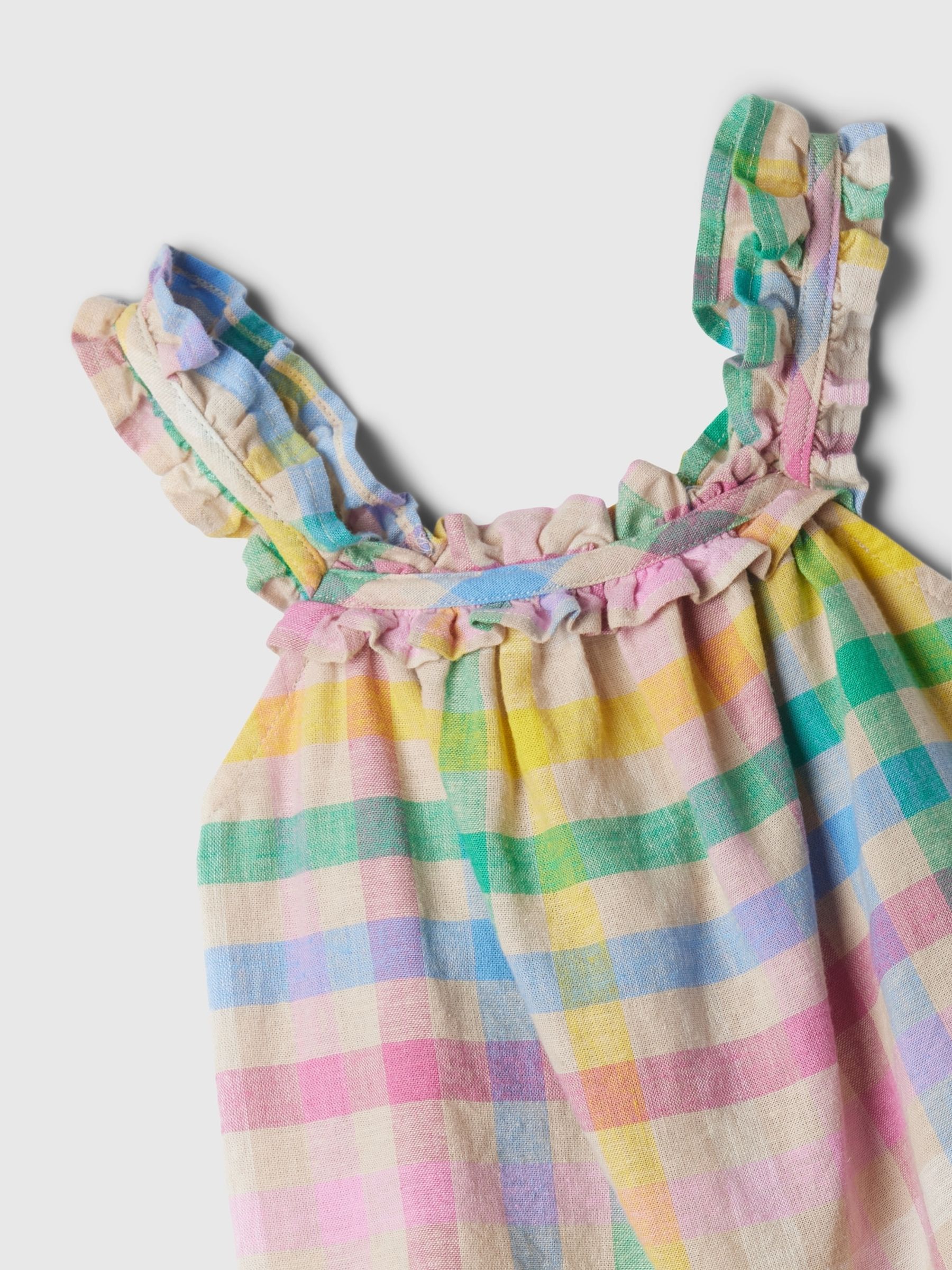 Pink Linen Blend Outfit Shorts Set (Newborn-5yrs) - Image 3 of 3
