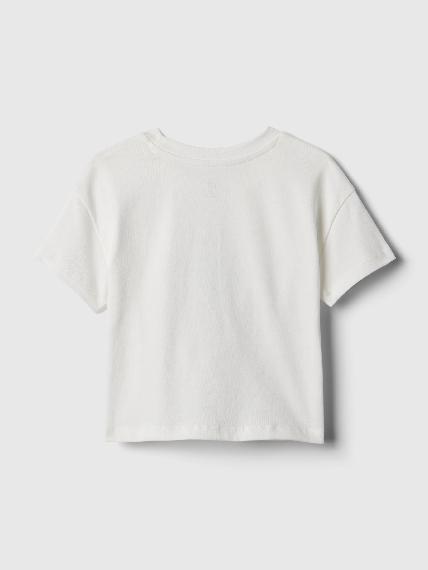 White Organic Cotton Brannan Bear Arch Logo Short Sleeve Crew Neck T-Shirt (Newborn-5yrs) - Image 2 of 2