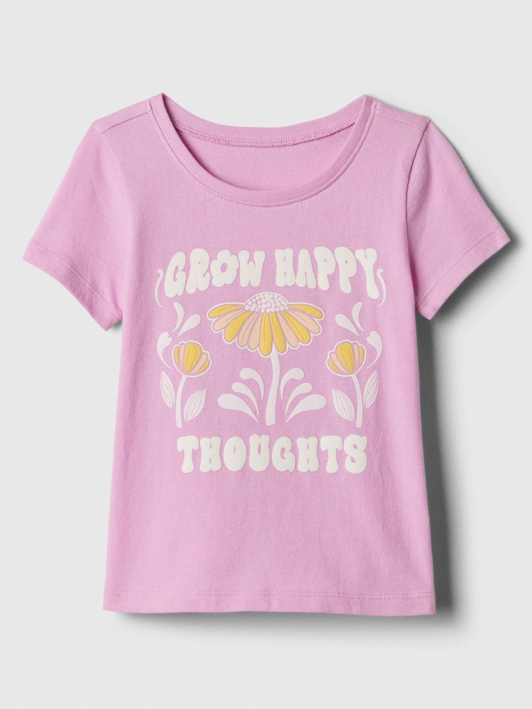 Pink Graphic Short Sleeve Crew Neck T-Shirt (Newborn-5yrs) - Image 1 of 1