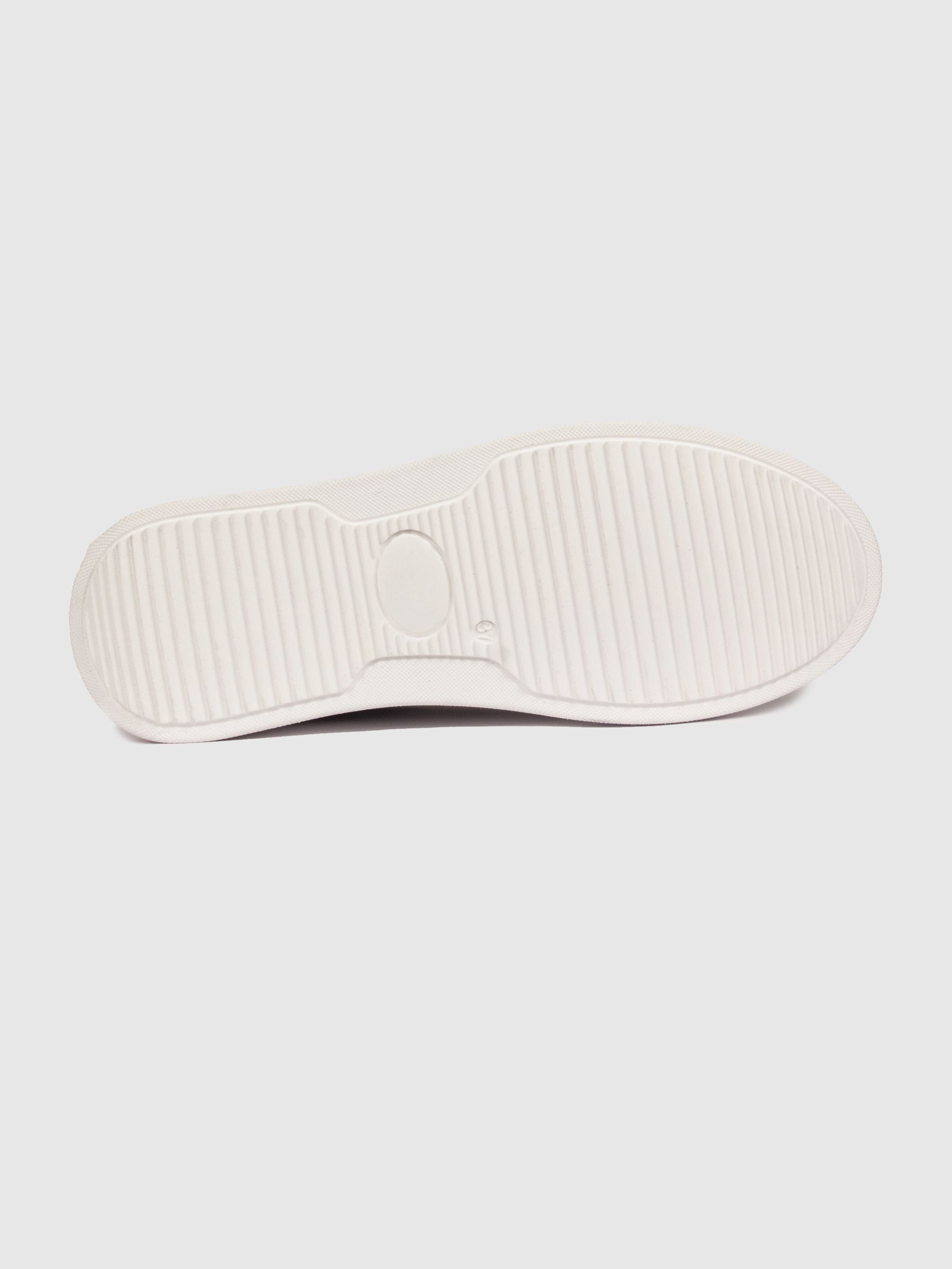 Unseen Footwear Leather Marais Trainers in Grey/White - Image 5 of 5