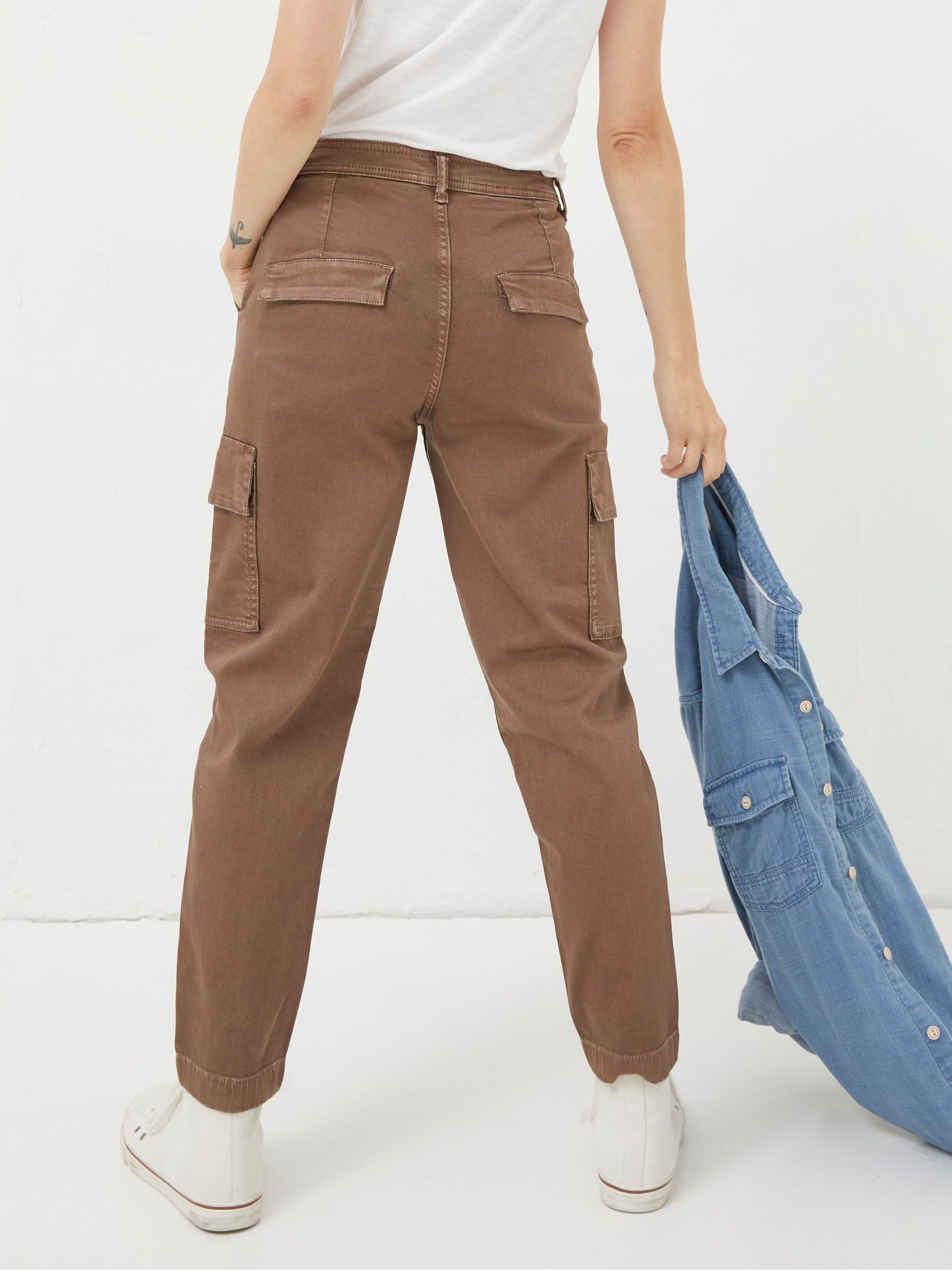 Brown Cargo Chino Trousers - Image 2 of 6