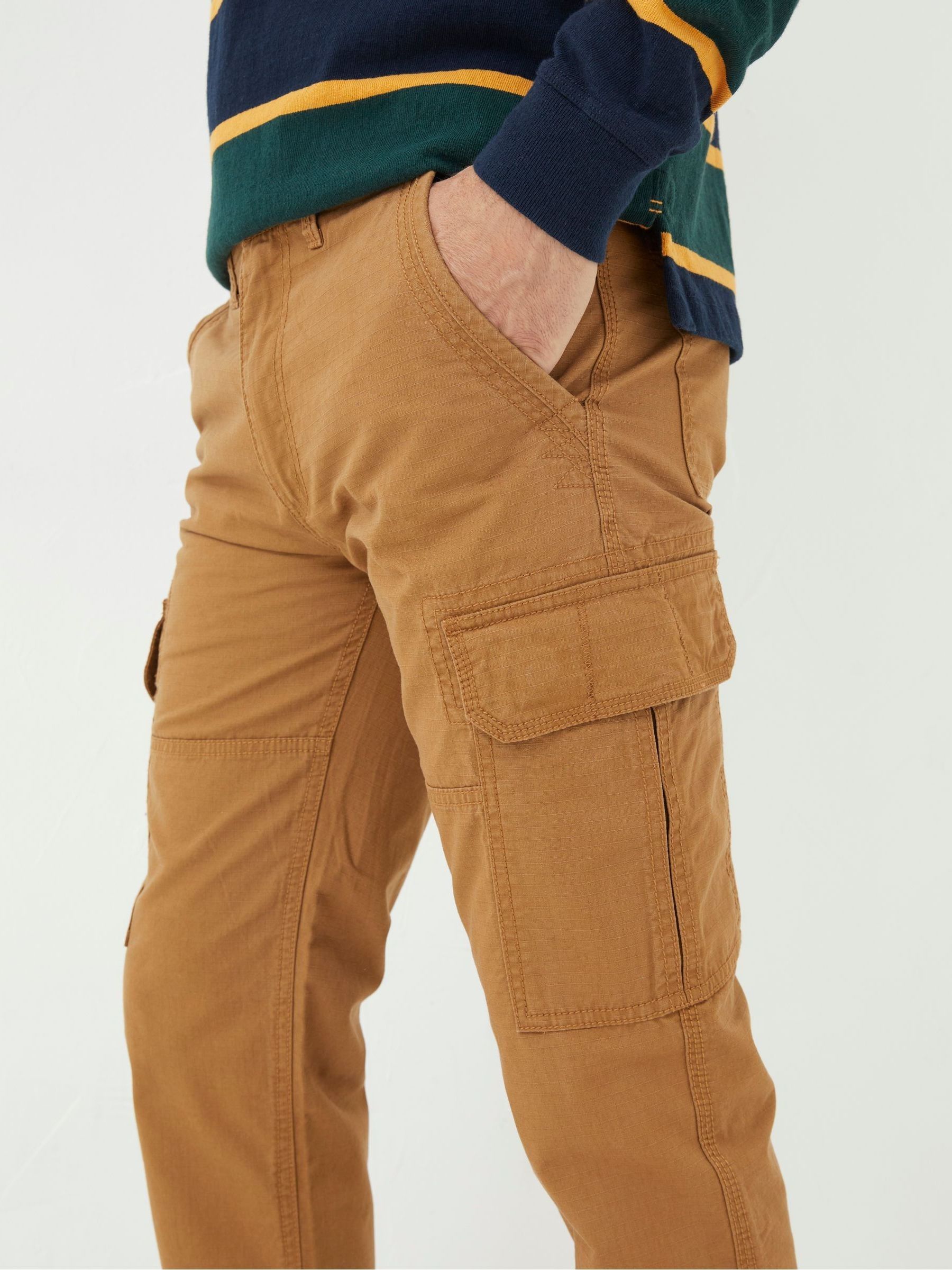 Corby Brown Ripstop Cargo Trousers - Image 4 of 5