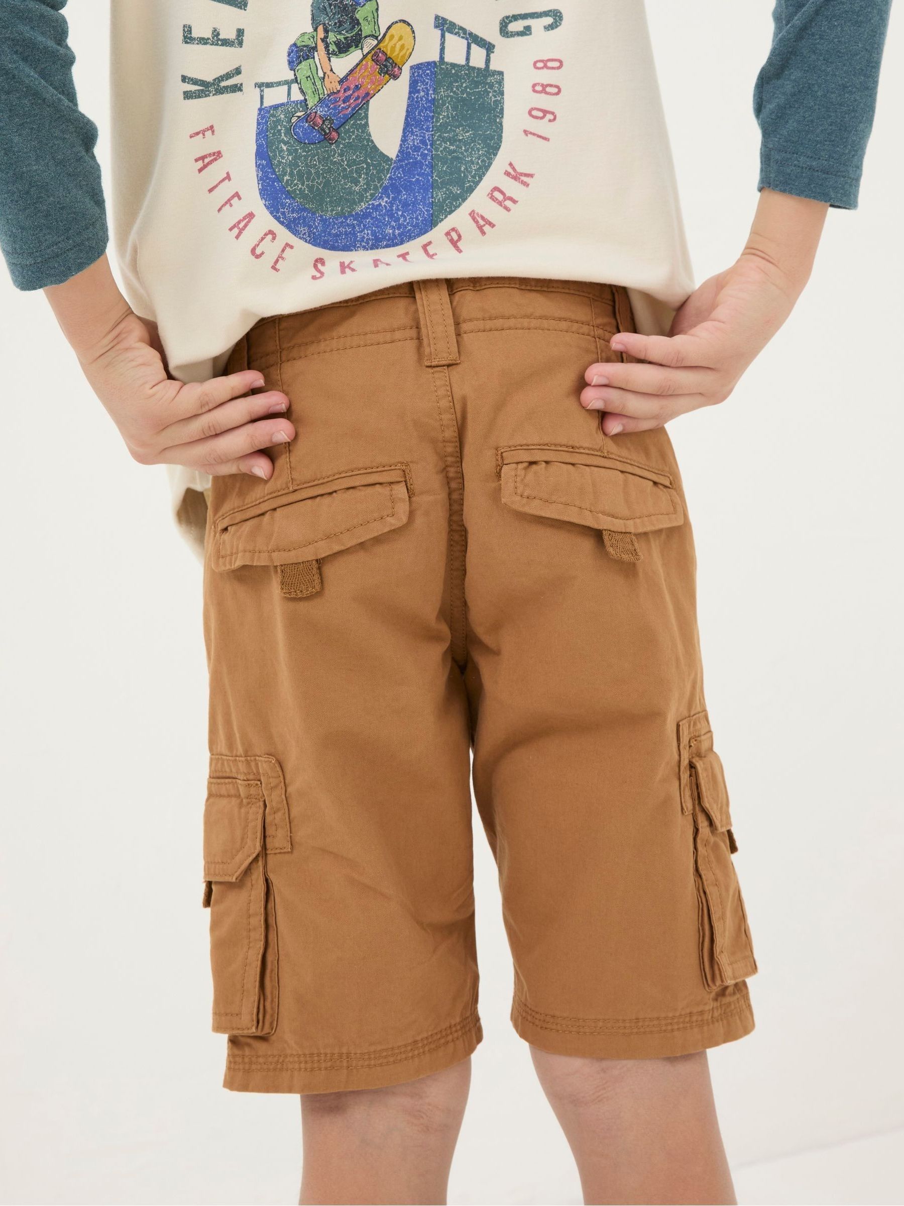 Lulworth Brown Cargo Shorts - Image 2 of 4
