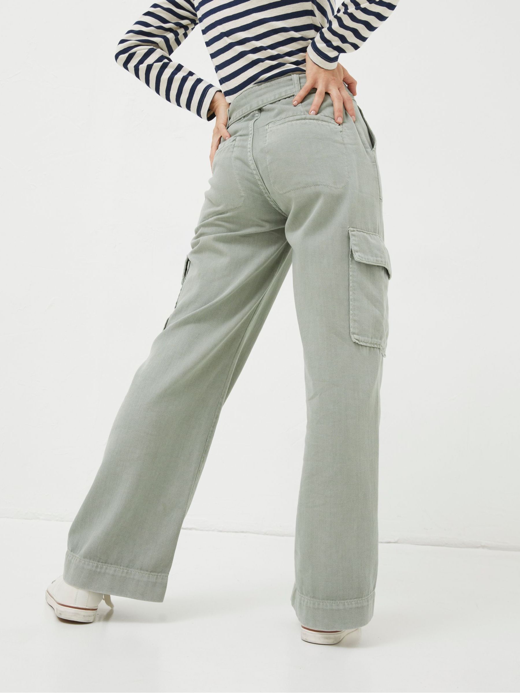 Green Belted Cargo Trousers - Image 2 of 5
