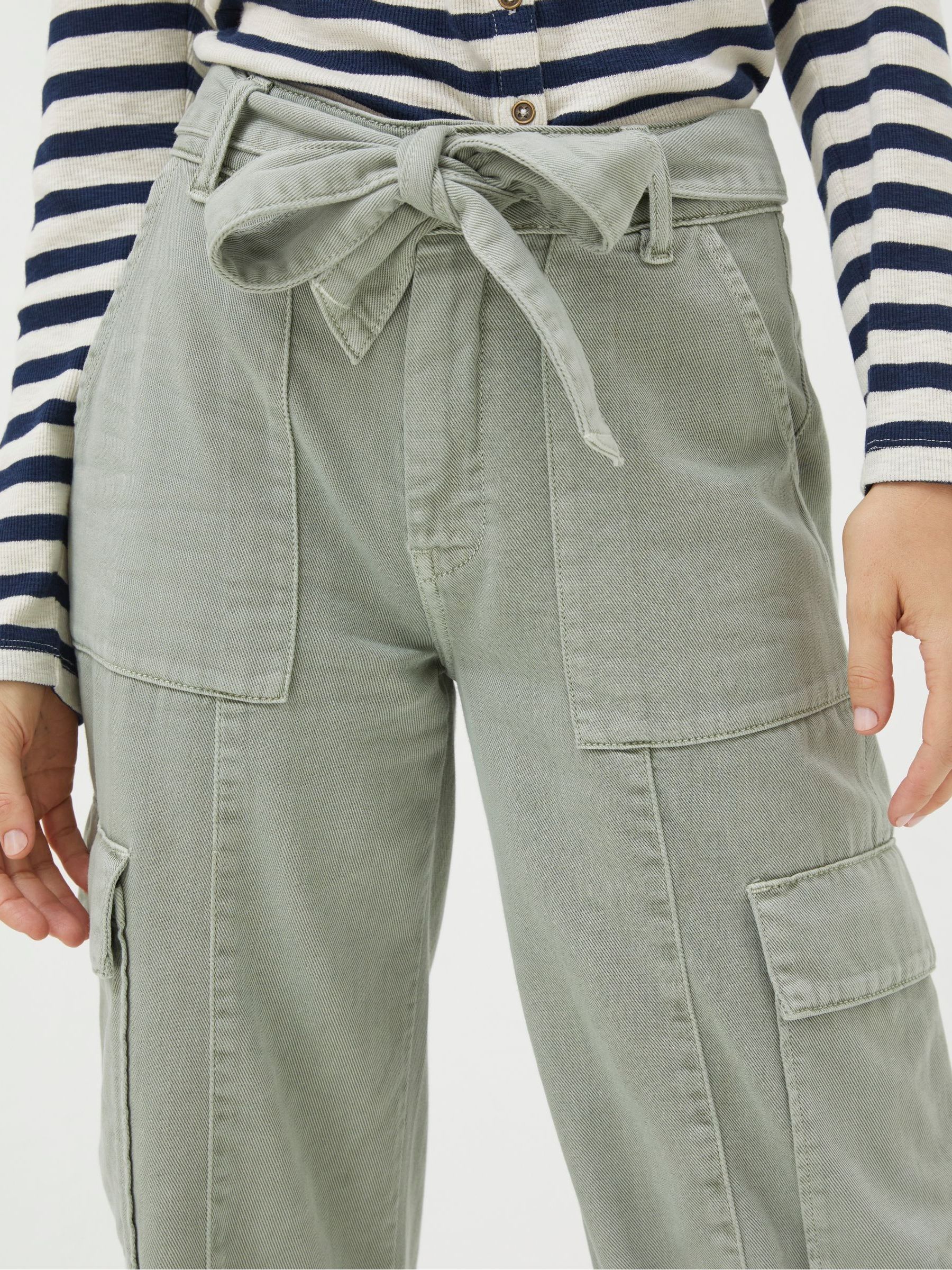 Green Belted Cargo Trousers - Image 4 of 5