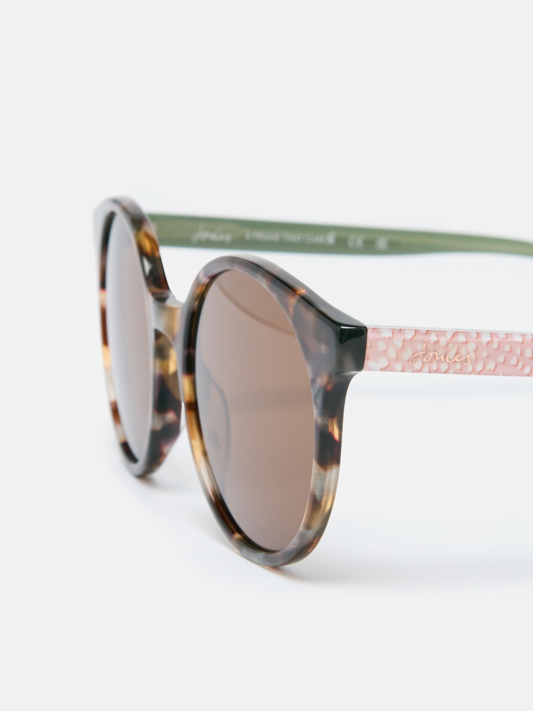 Tortoiseshell Print Round Rimmed Sunglasses - Image 3 of 4