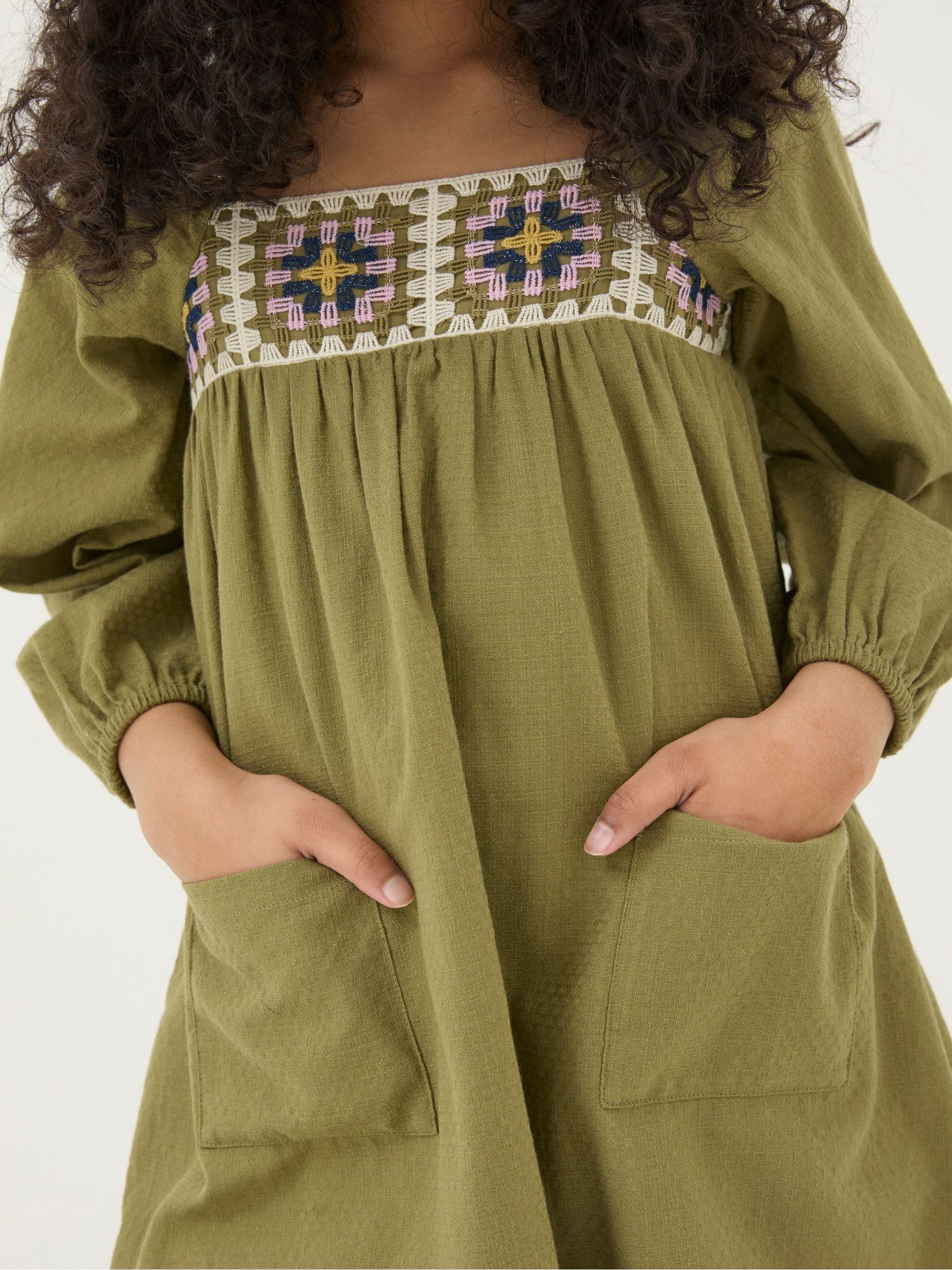 Green Crochet Dress - Image 4 of 5