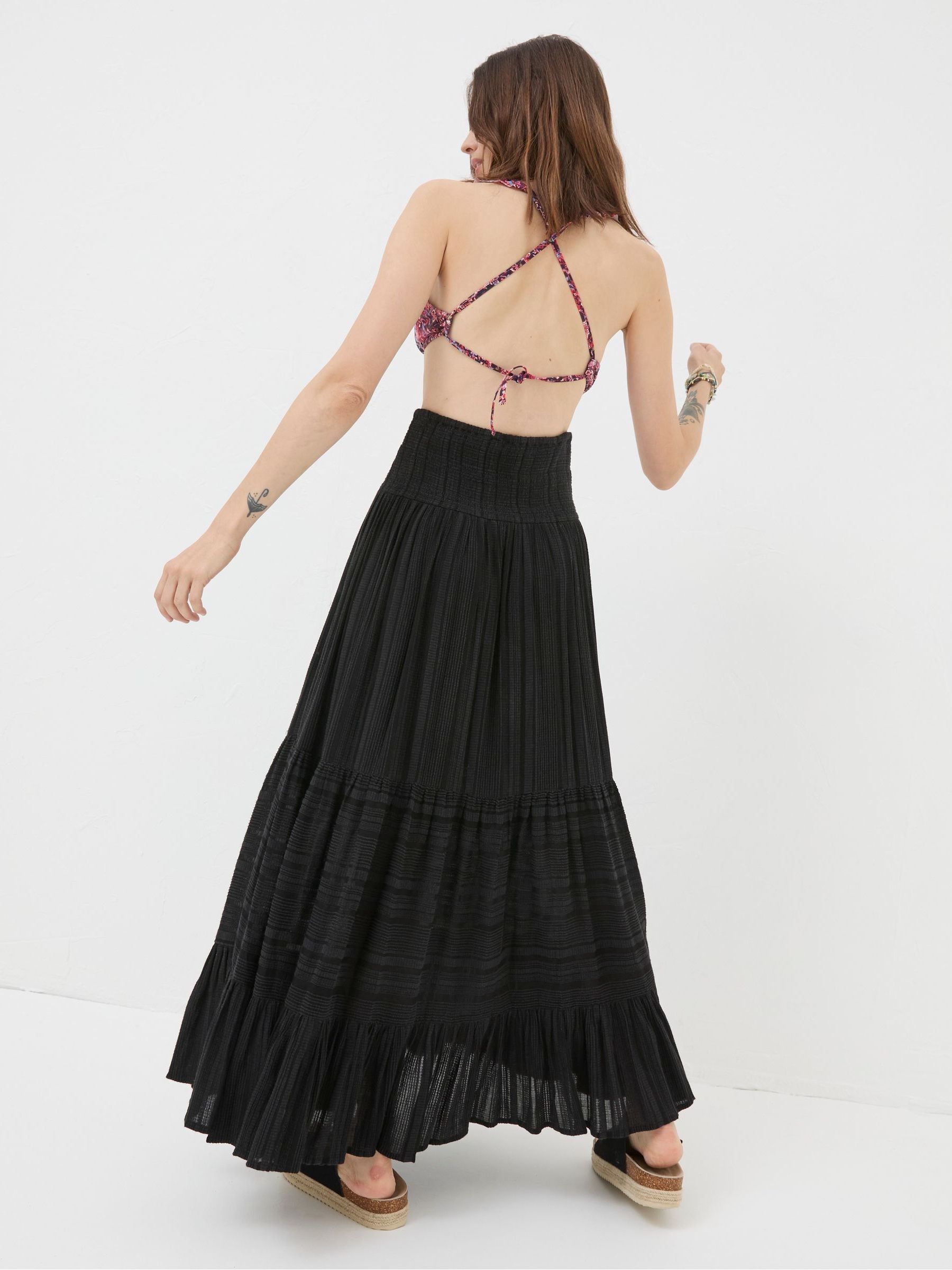 Rhea Black Beach Maxi Skirt - Image 2 of 5