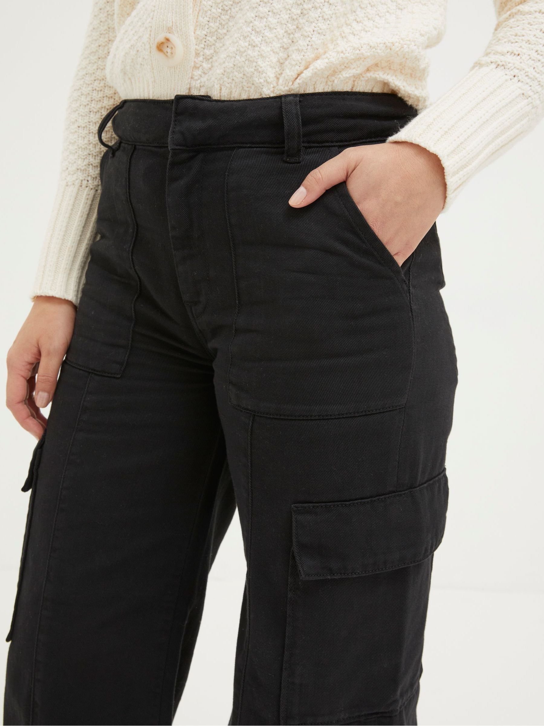Black Bodi Belted Cargo Trousers - Image 4 of 5