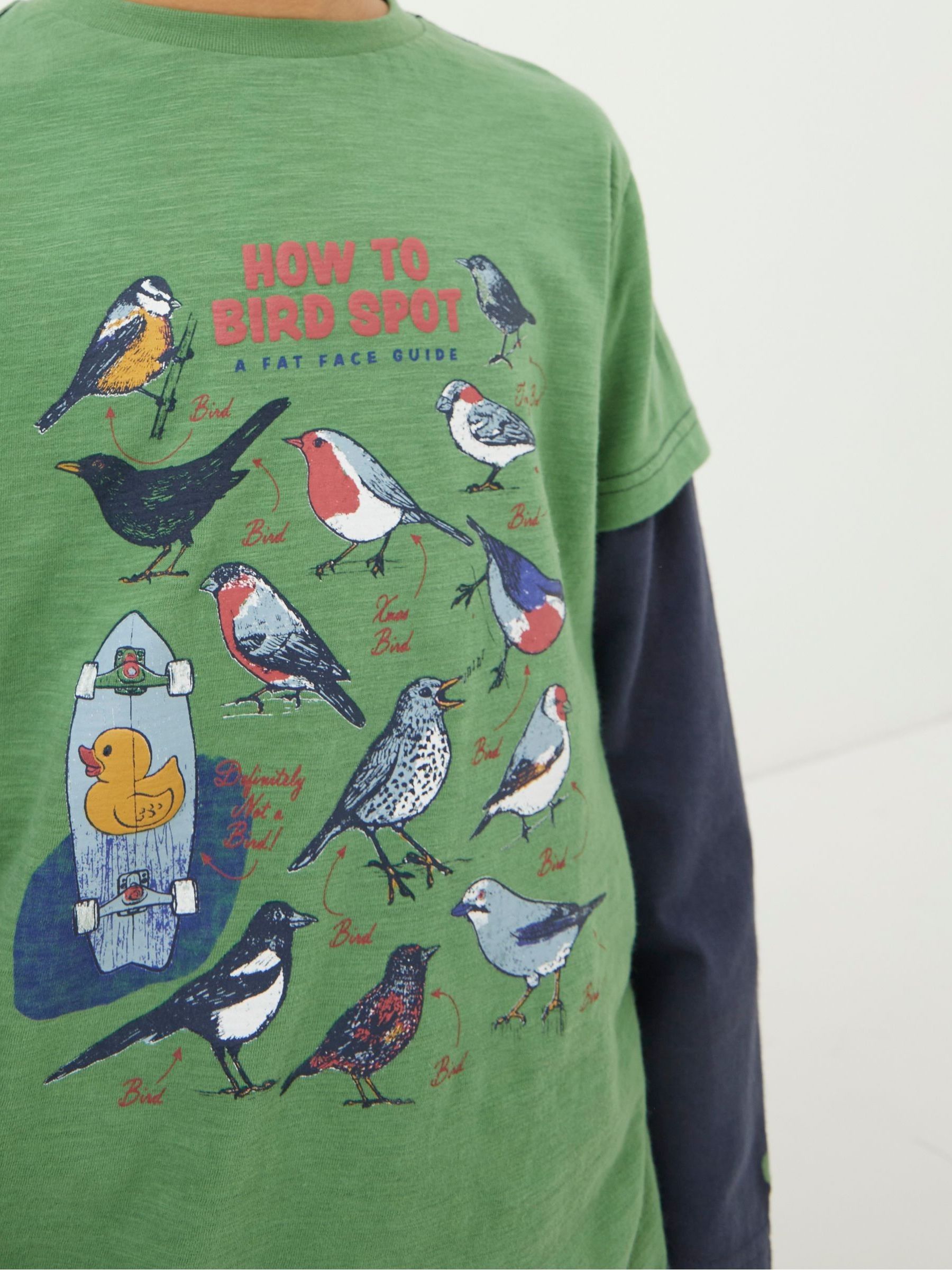 Green Bird Spotting Jersey T-Shirt - Image 3 of 4