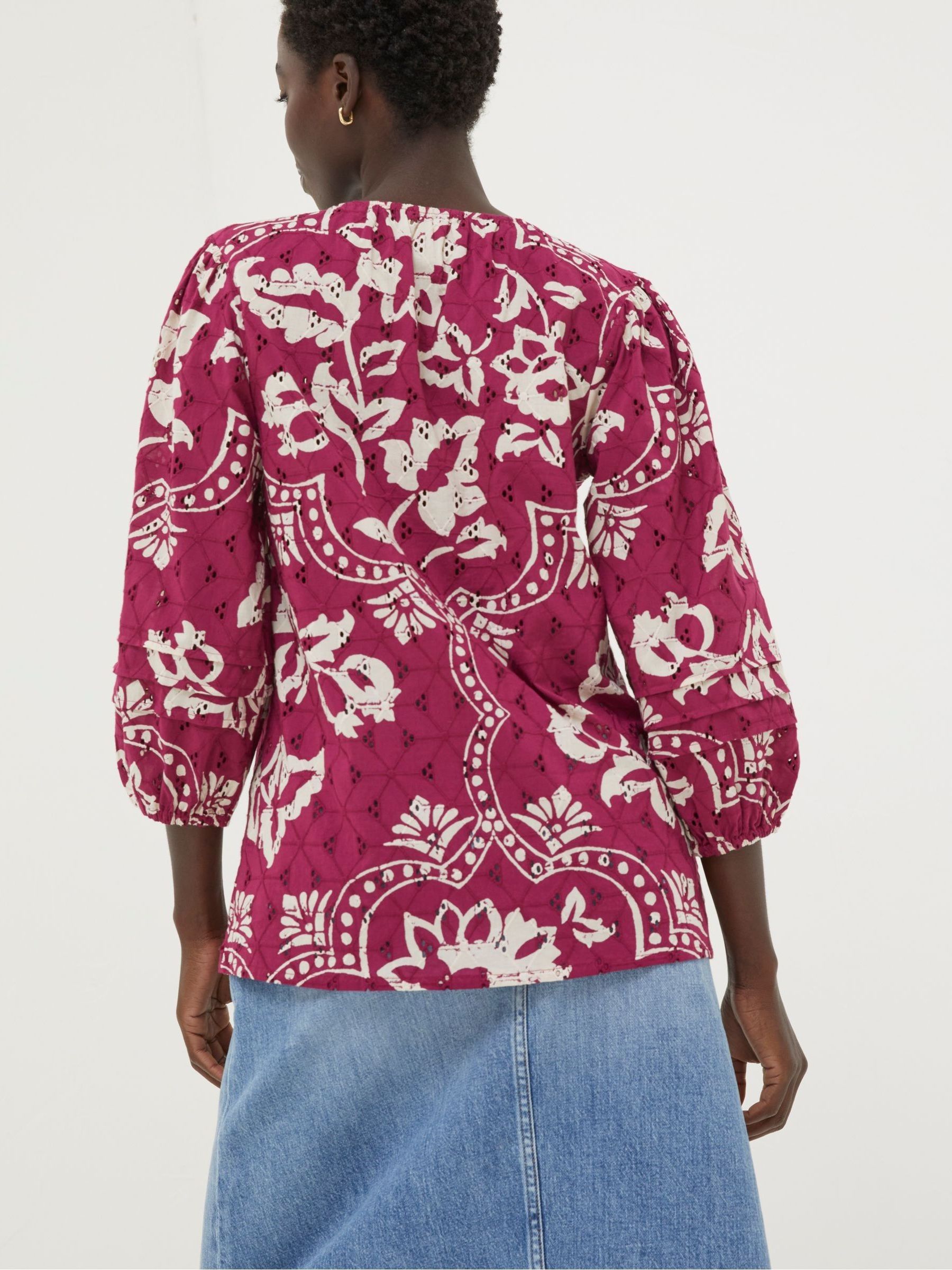 Purple Broderie Floral Blouse - Image 2 of 5