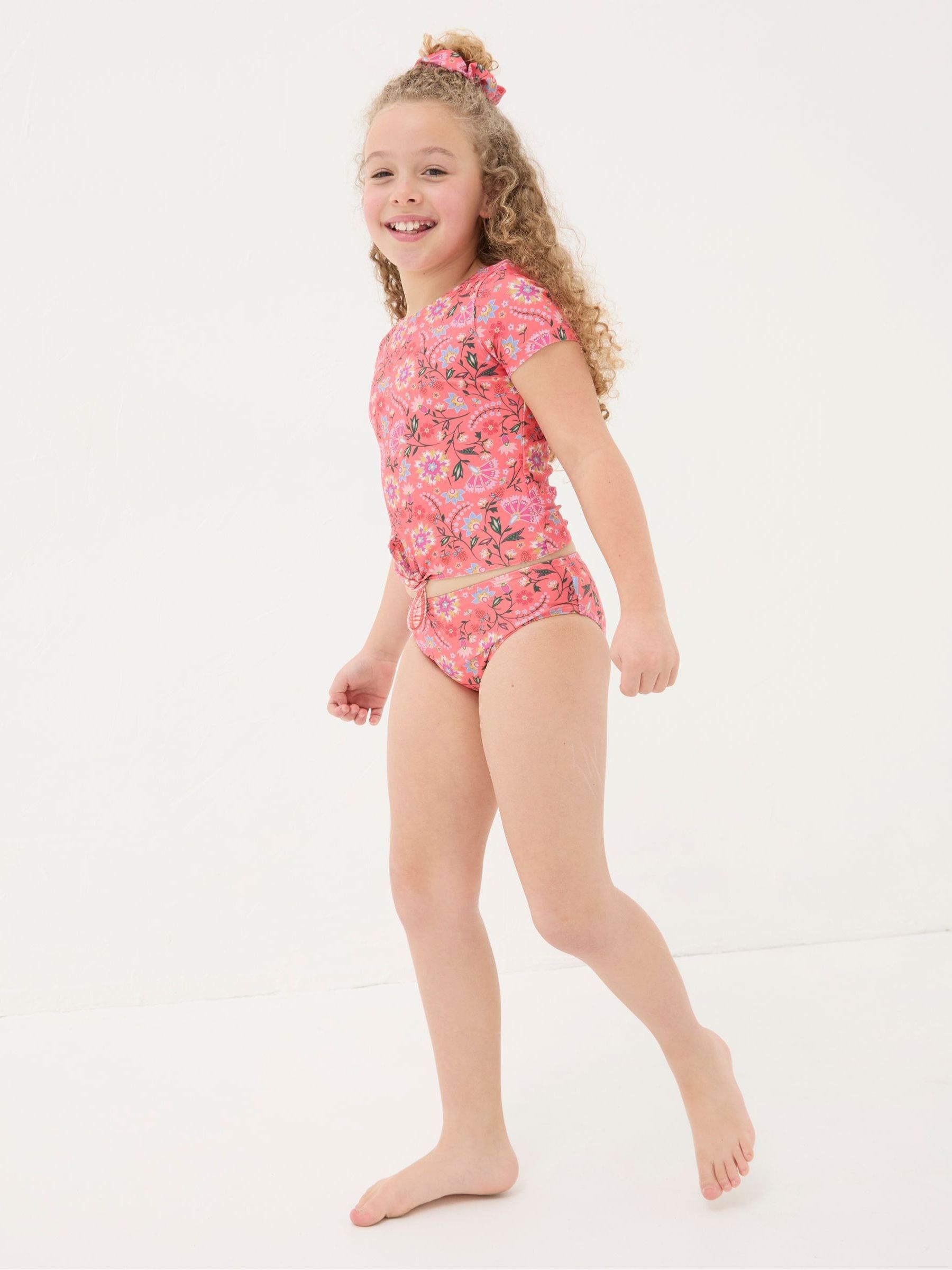 Orange Summer Floral Tankini Set - Image 3 of 5