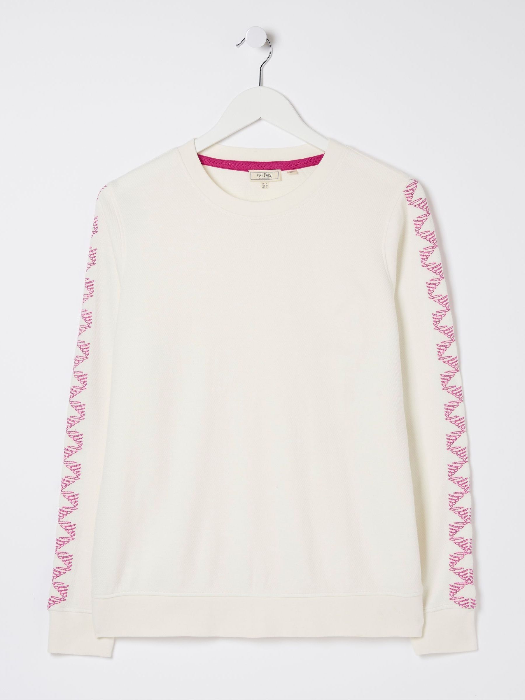 Natural Embroidered Sleeve Sweatshirt - Image 5 of 5