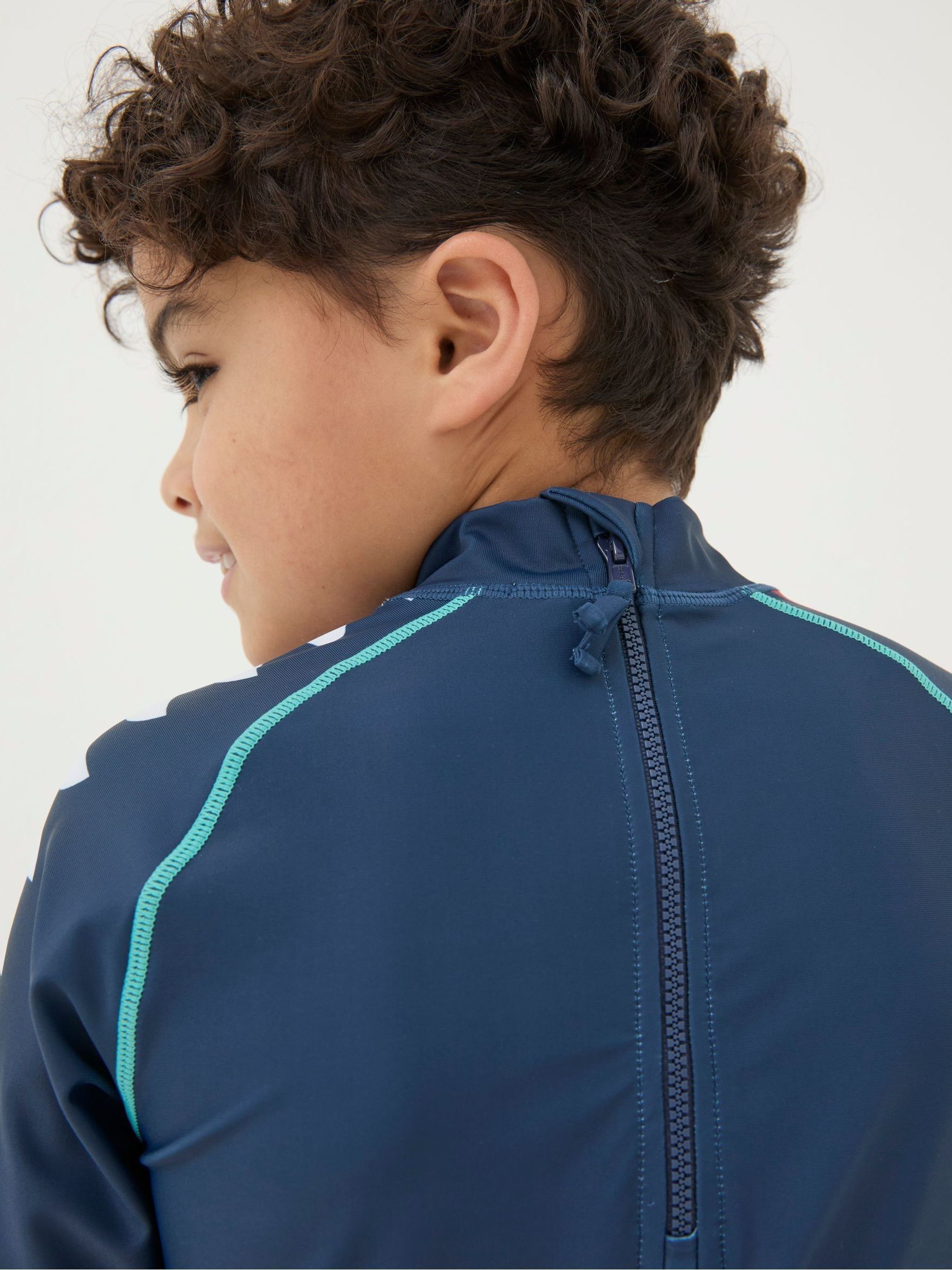 Blue Shark Long Sleeve Rash Vest - Image 5 of 5