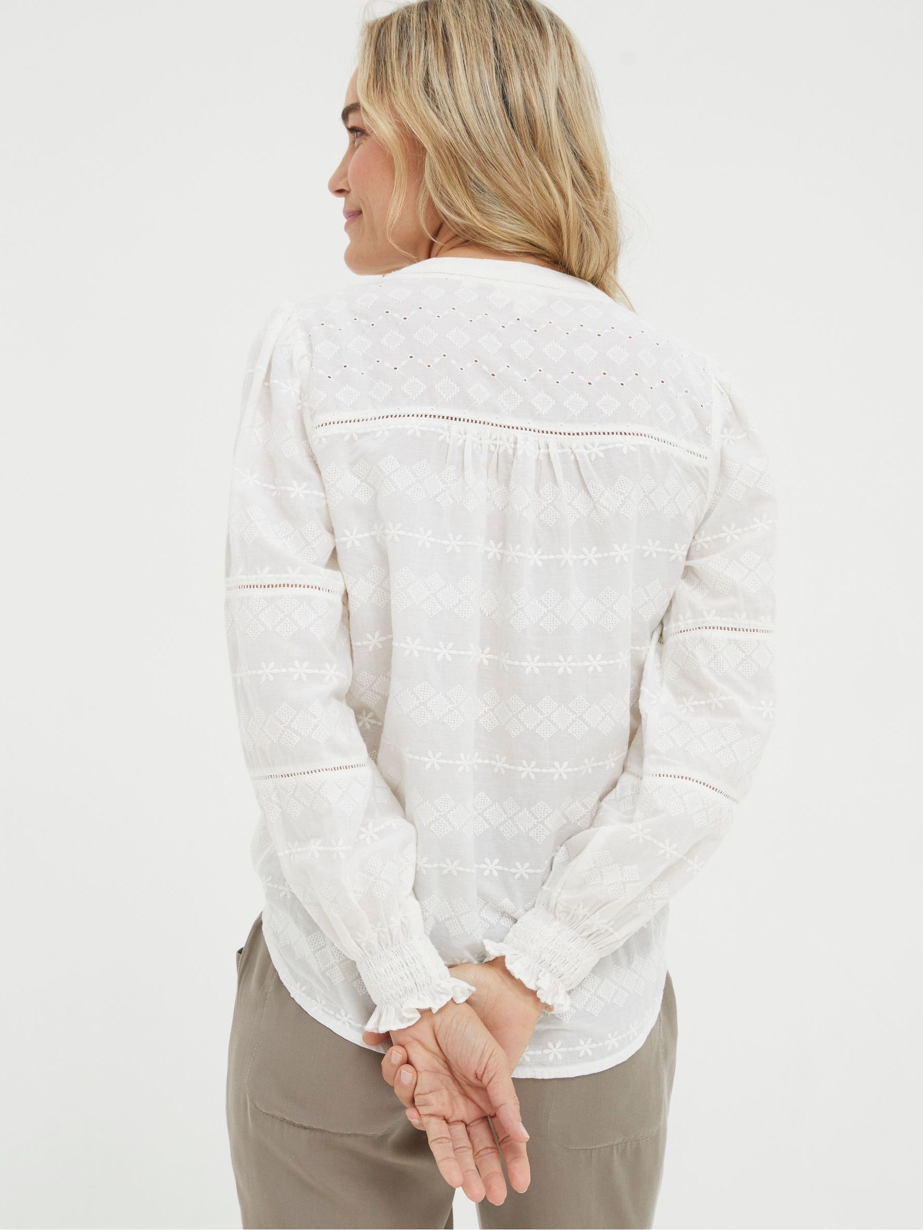 Natural Poppy Embroidered Blouse - Image 2 of 6