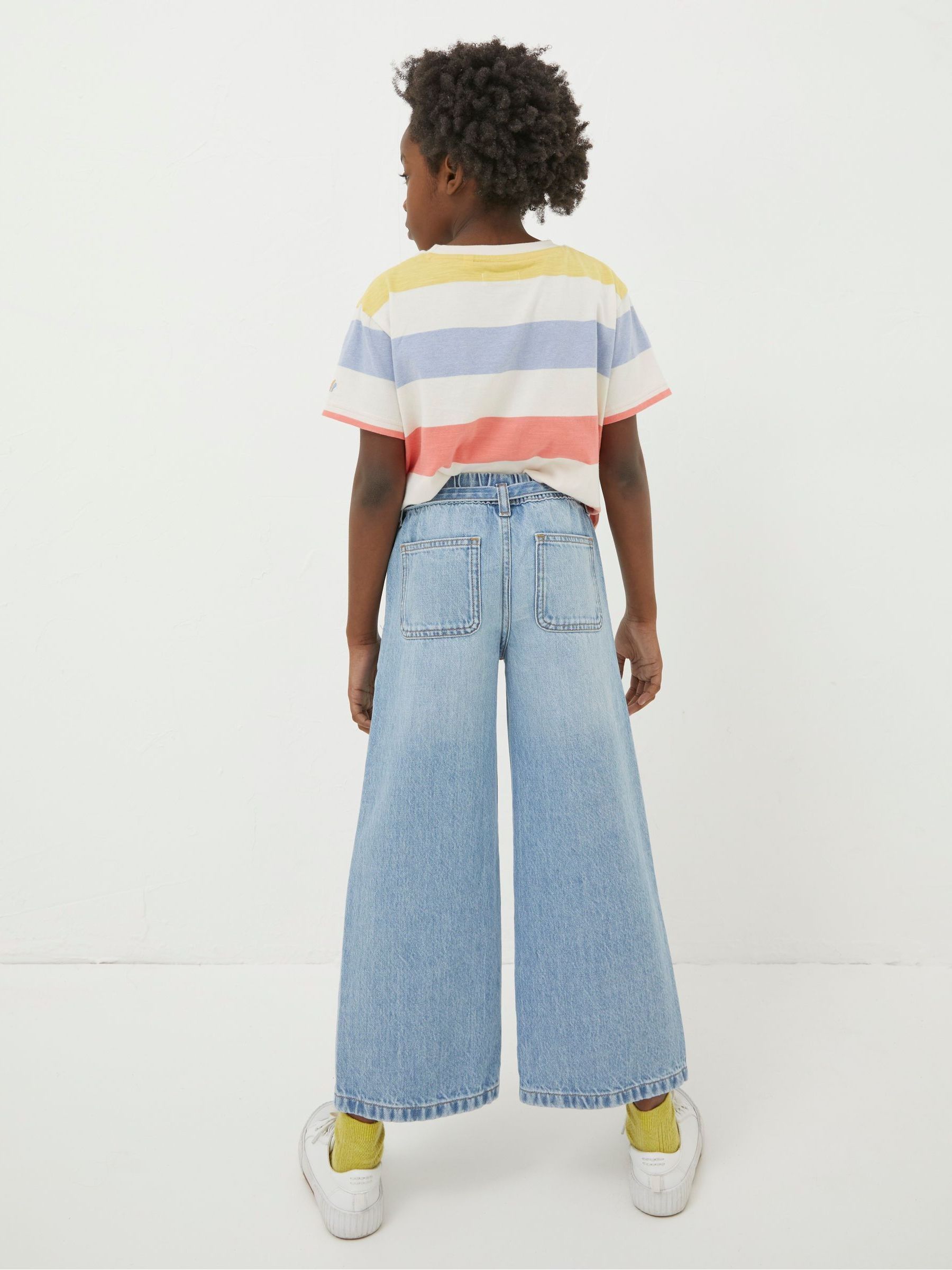 Blue Soft Denim Wide Leg Jeans - Image 2 of 4