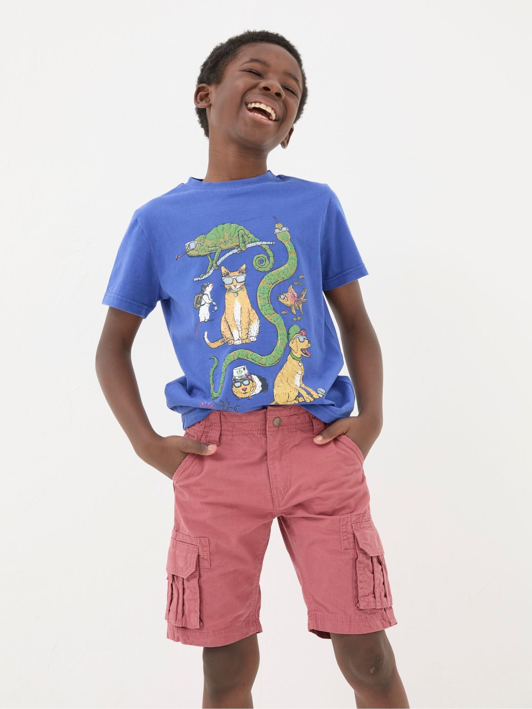 Lulworth Red Cargo Shorts - Image 1 of 4