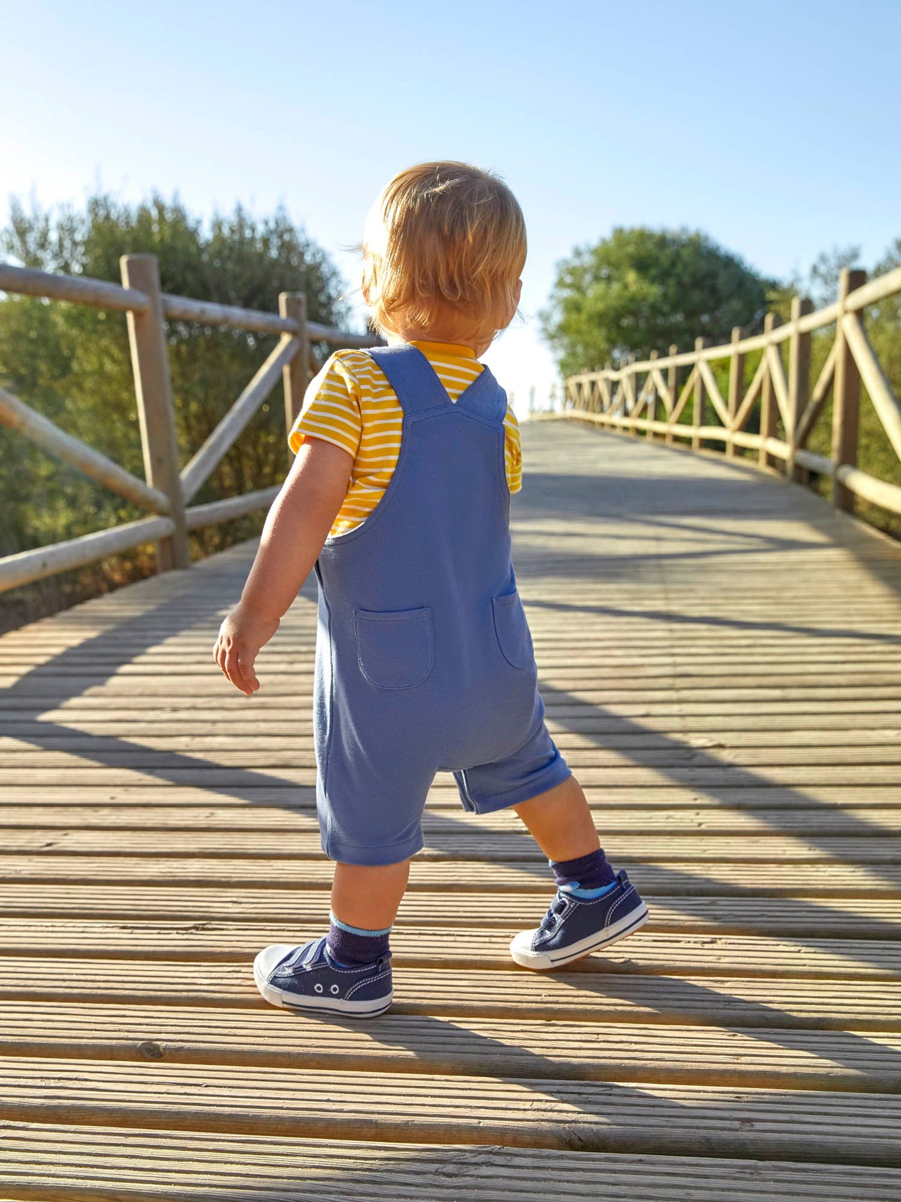 Indigo 2-Piece Lion Appliqué Short Dungarees & Top Set - Image 6 of 7