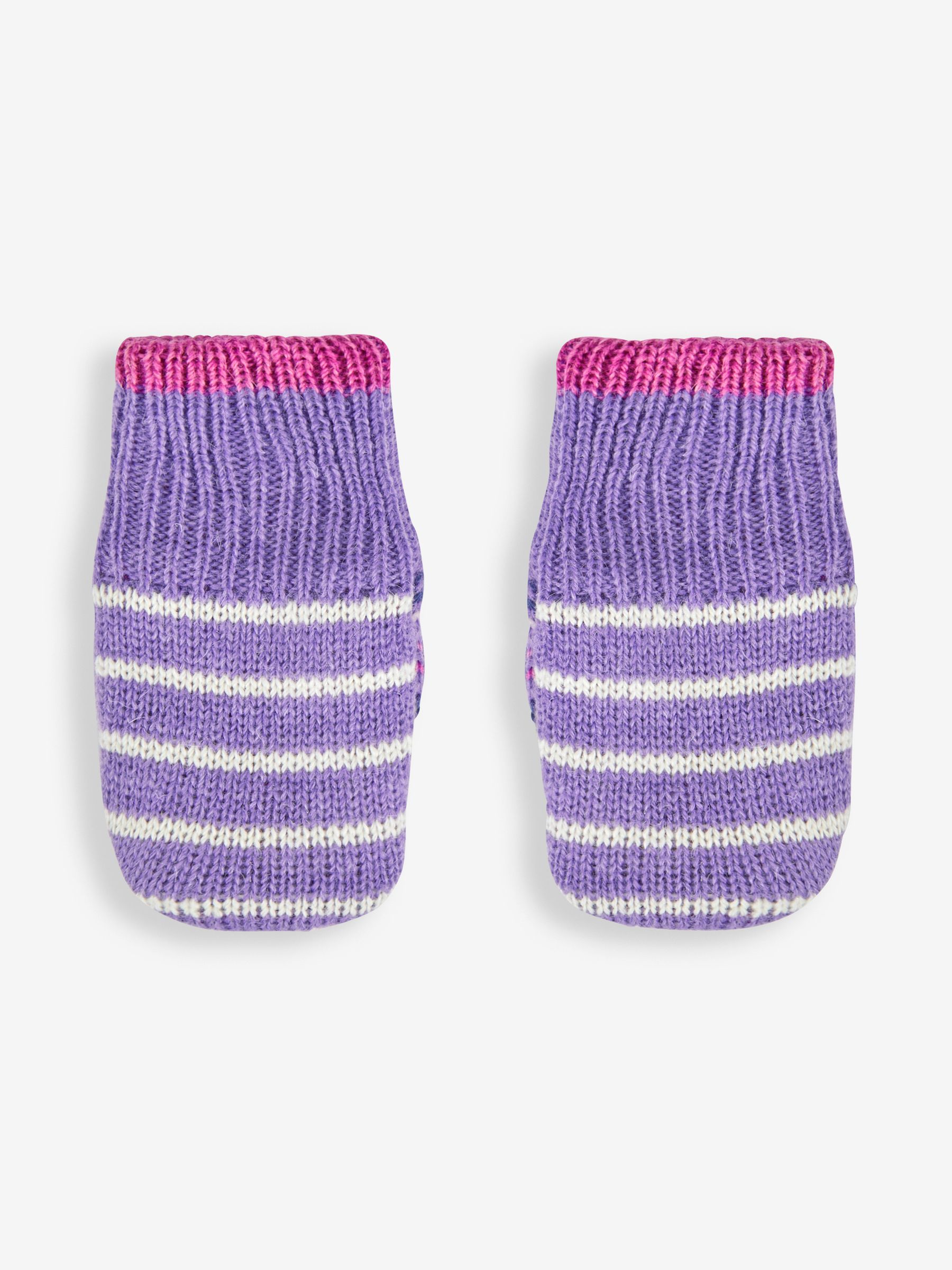 Lilac Purple Guinea Pig Fair Isle Pattern Mittens - Image 3 of 3
