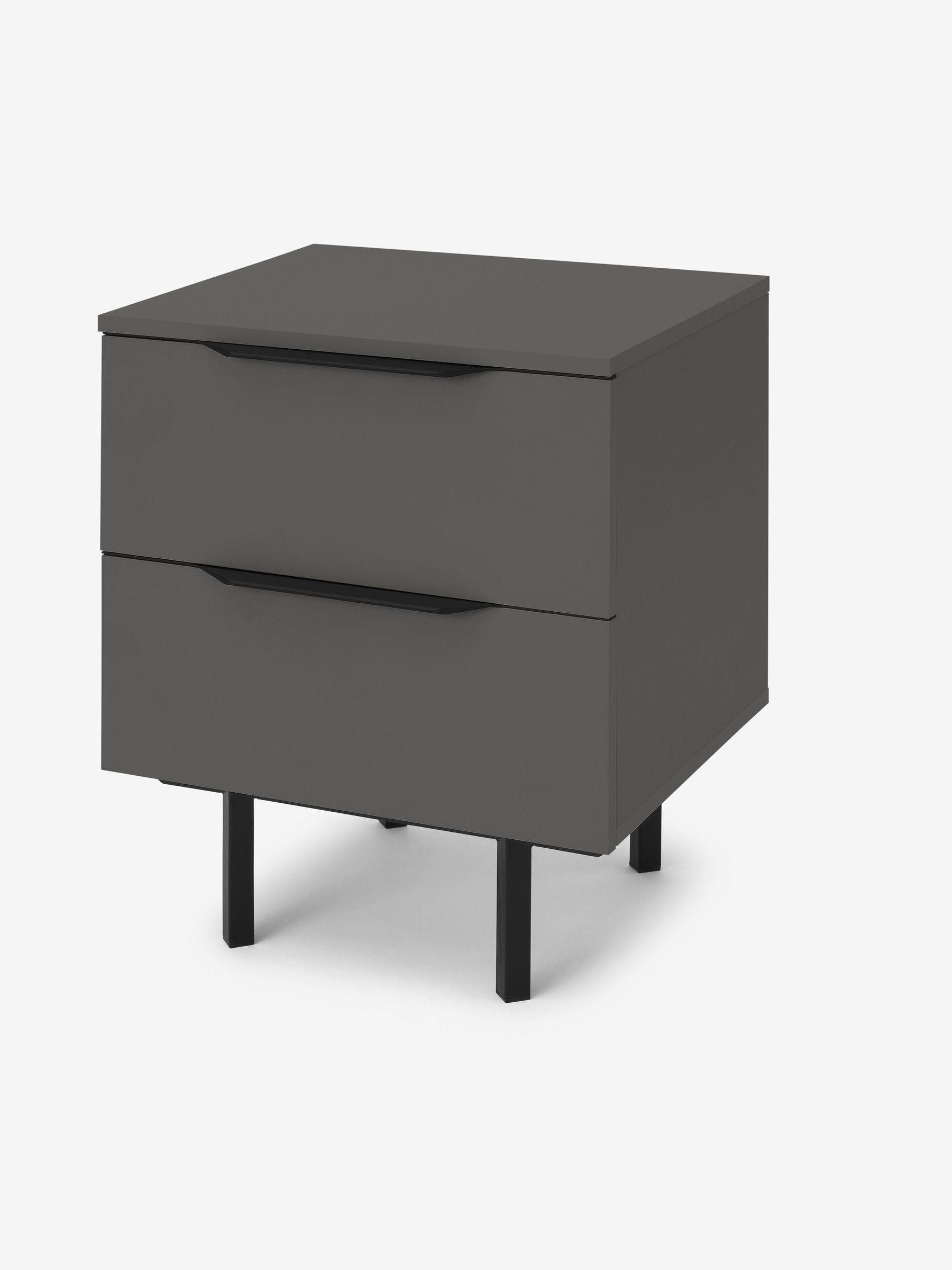Damien Bedside Table in Graphite Grey - Image 1 of 3