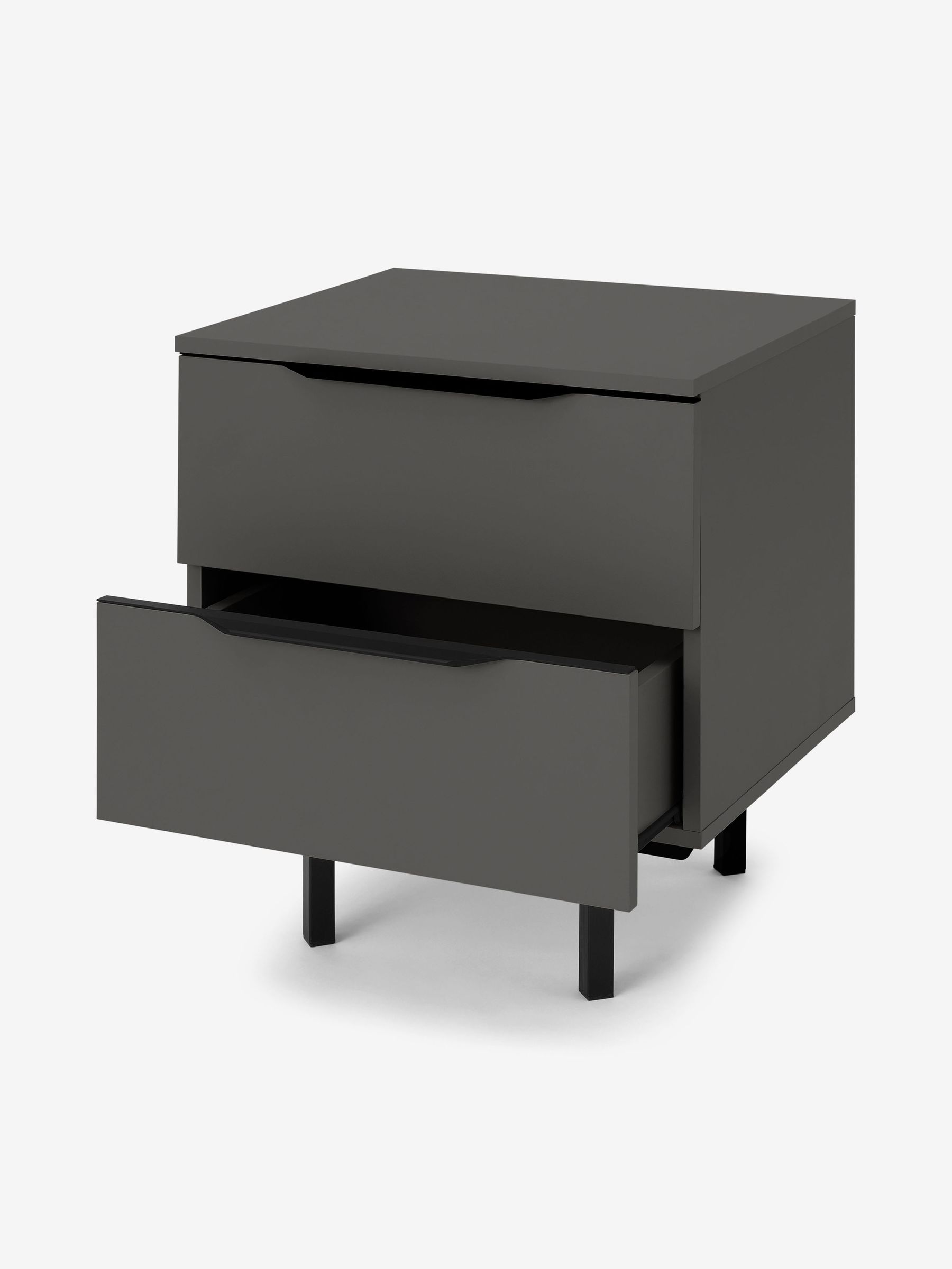 Damien Bedside Table in Graphite Grey - Image 2 of 3