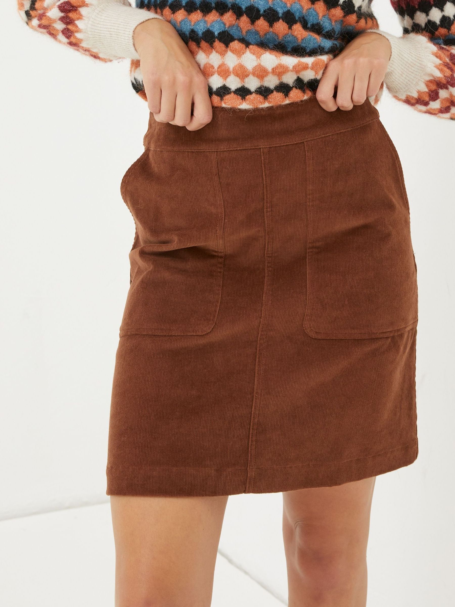 Brown Eliza Cord Skirt - Image 3 of 6