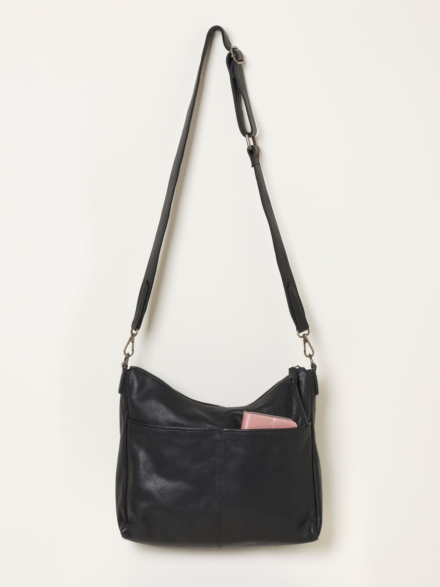 Polly Black Leather Crossbody Bag - Image 2 of 3