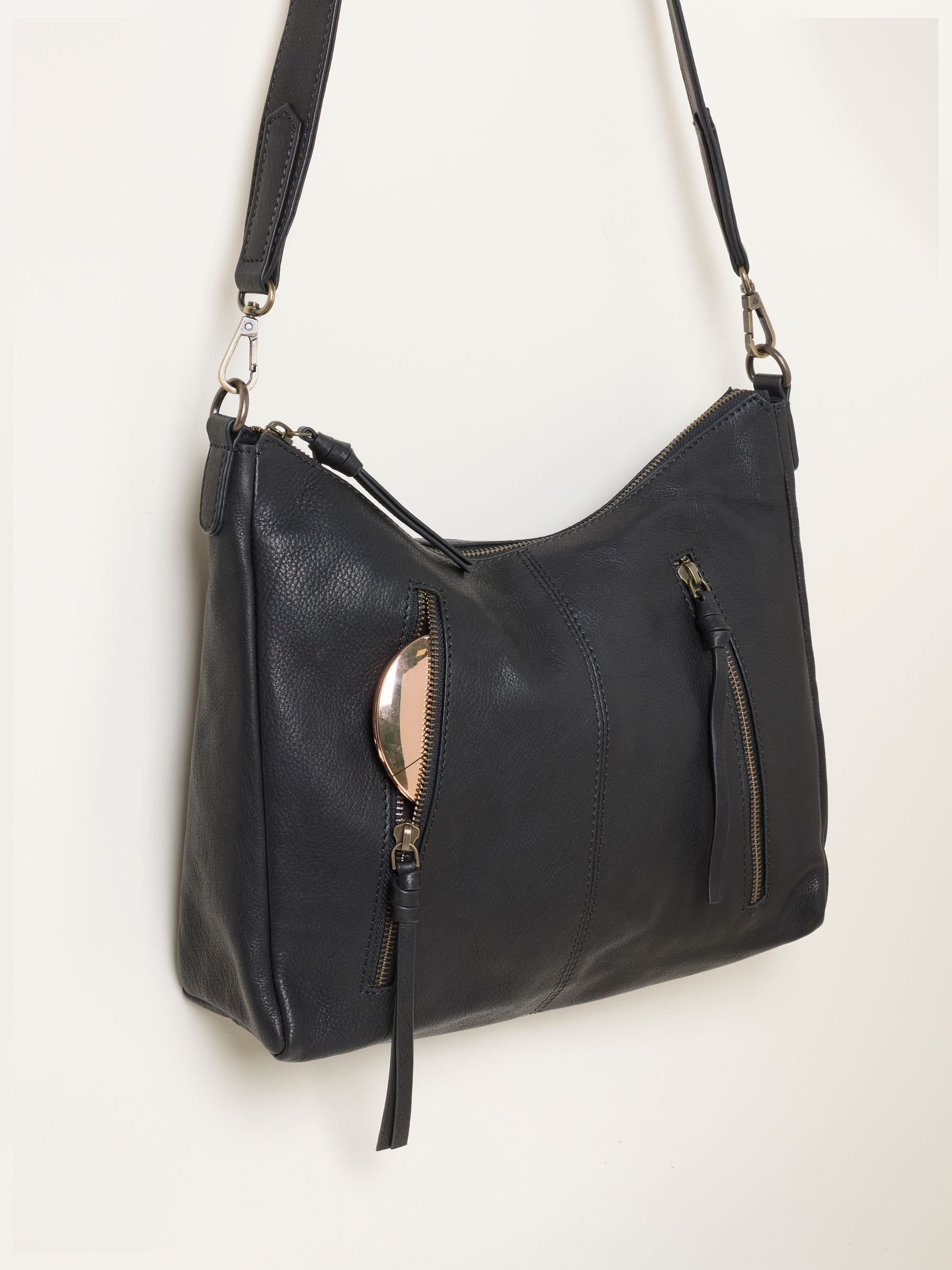 Polly Black Leather Crossbody Bag - Image 3 of 3