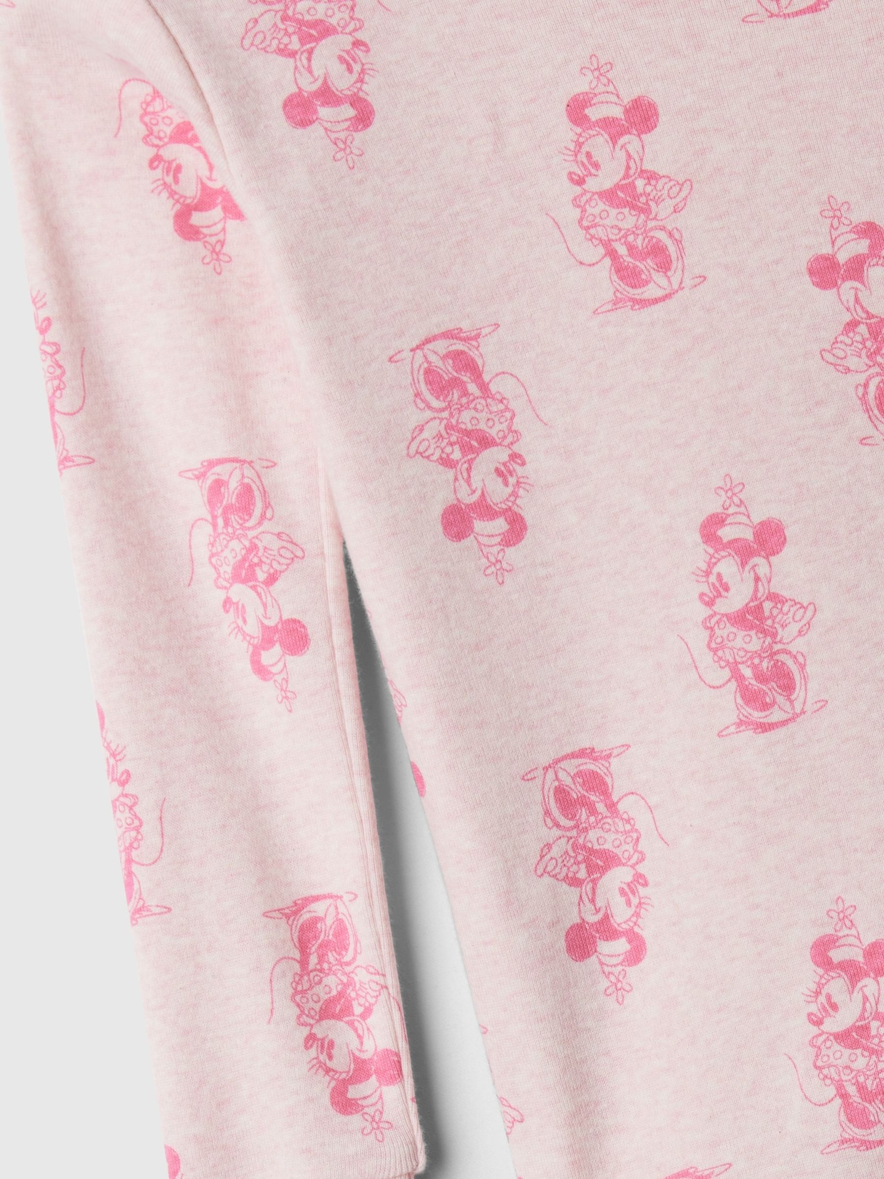 Light Pink Disney Minnie Mouse Organic Cotton Disney Long Sleeve Pyjama Set (12mths-5yrs) - Image 3 of 3