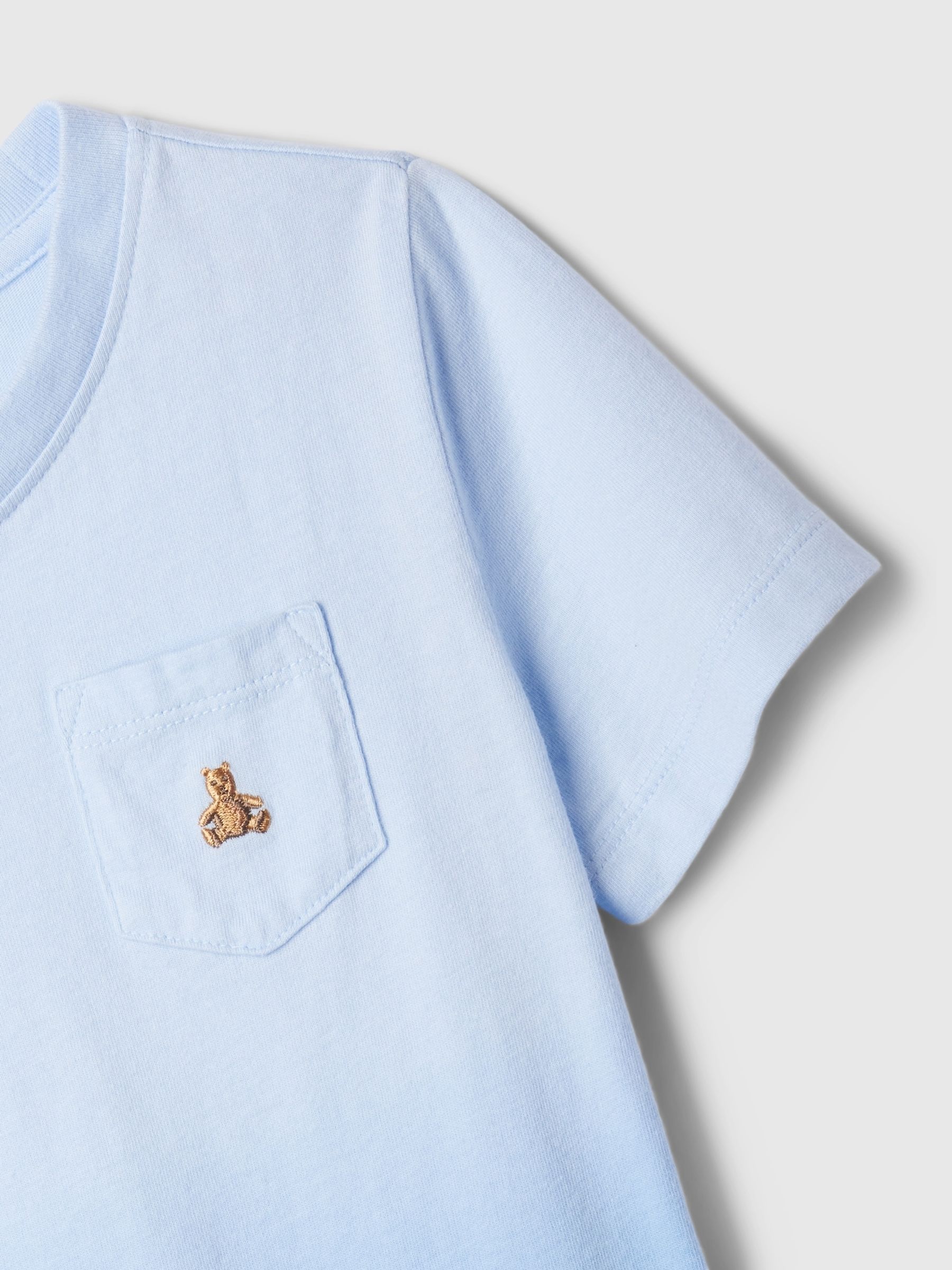 Blue Short Sleeve Crew Neck T-Shirt (Newborn-5yrs) - Image 6 of 6