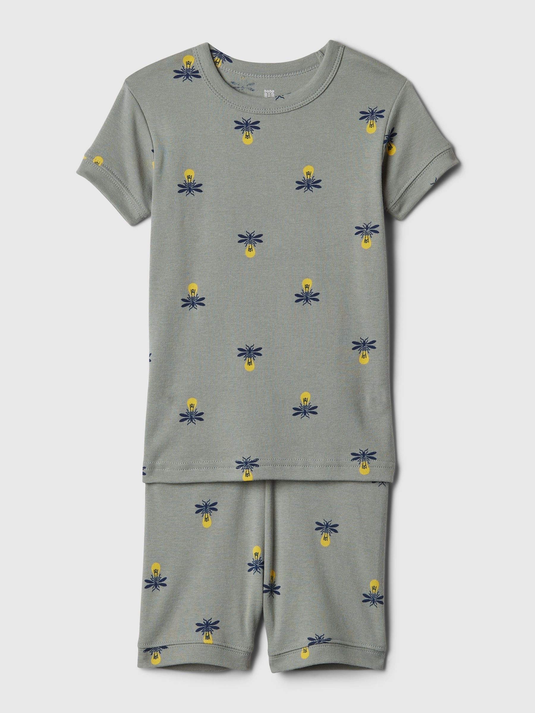 Grey Organic Cotton Short Pyjama Set (12mths-5yrs) - Image 1 of 1