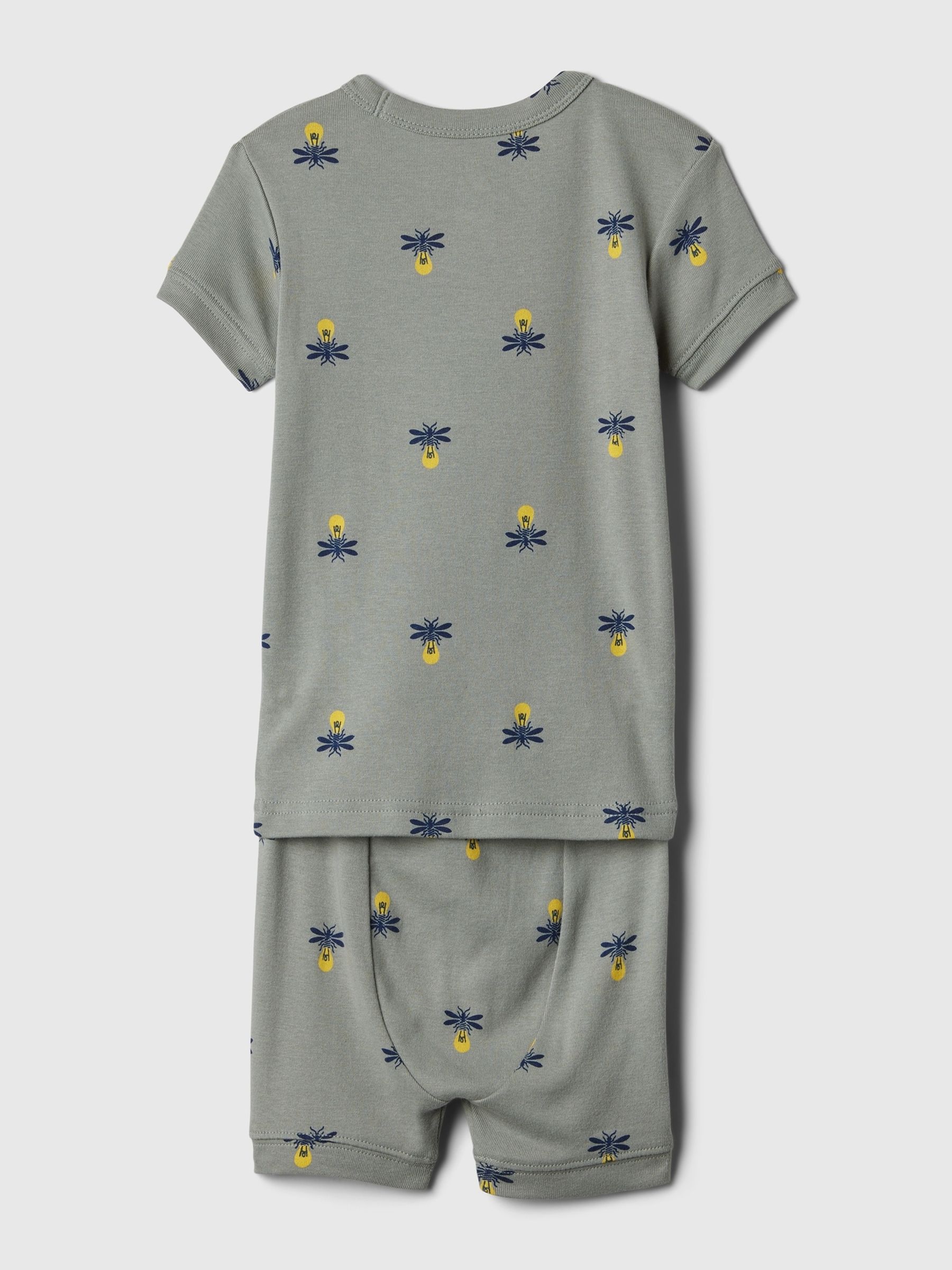 Grey Organic Cotton Short Pyjama Set (12mths-5yrs) - Image 2 of 3