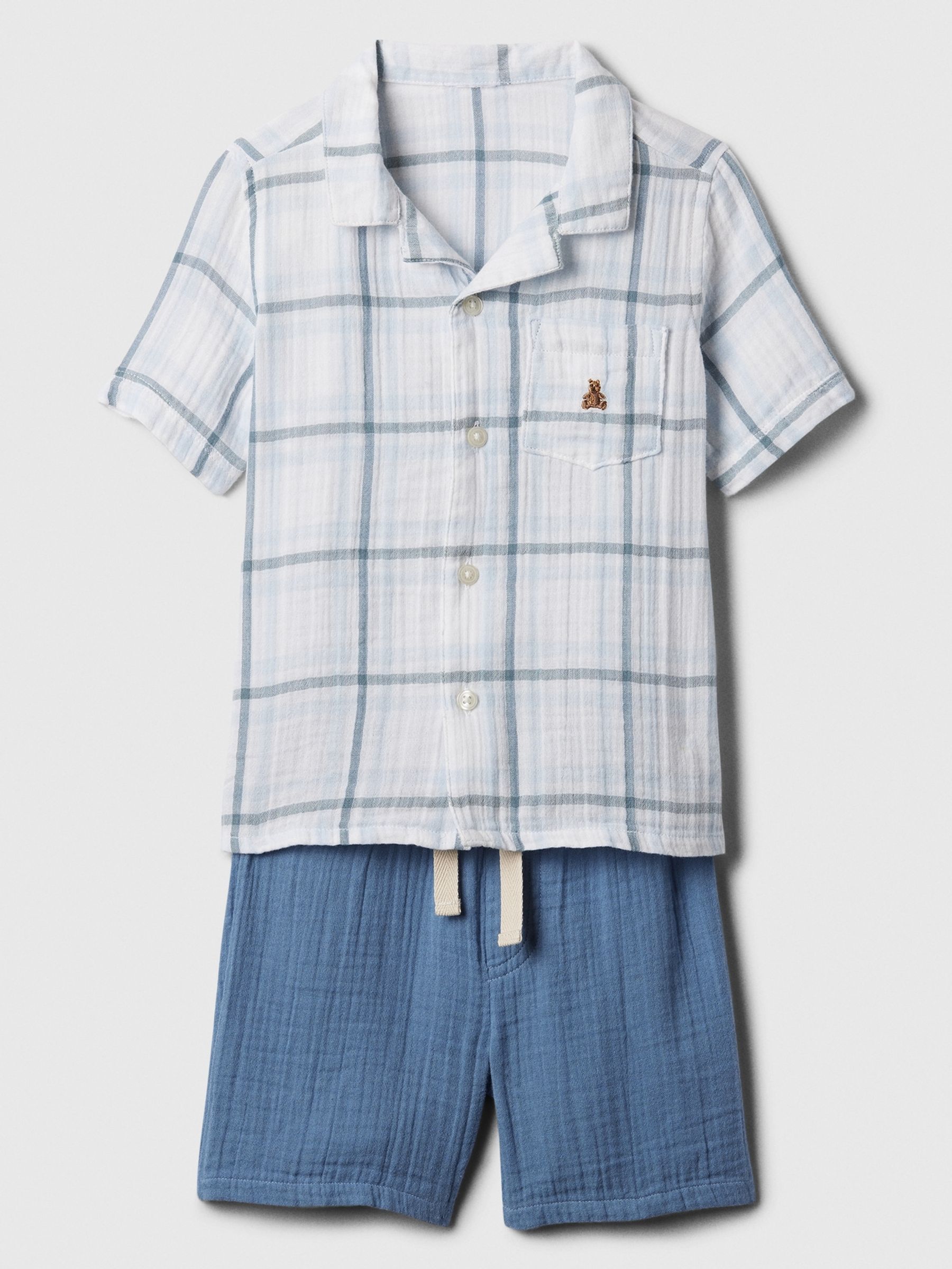 Blue Brannan Bear Shirt and Shorts Set - Image 1 of 1