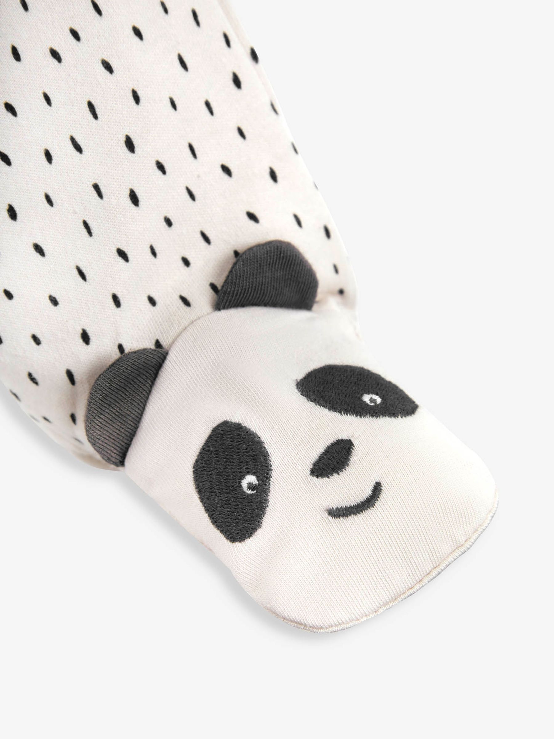 Cream Appliqué Zip Cotton Baby Sleepsuit - Image 5 of 5