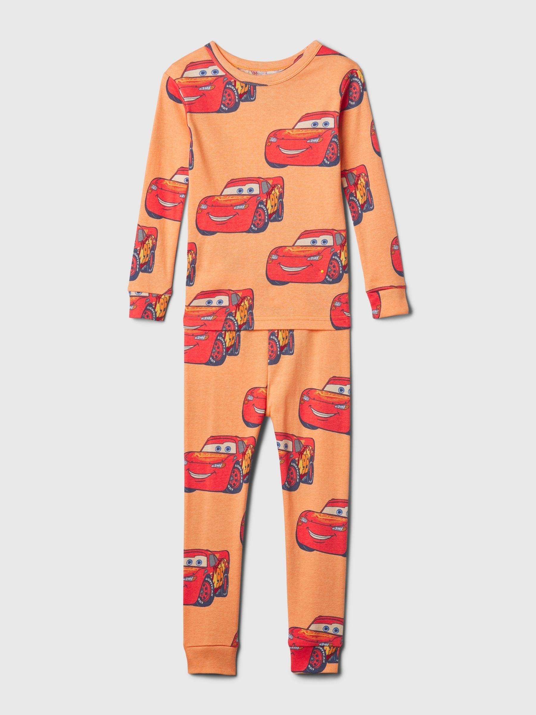 Orange Disney Cars Organic Cotton Long Sleeve Pyjama Set (6mths-5yrs) - Image 1 of 3