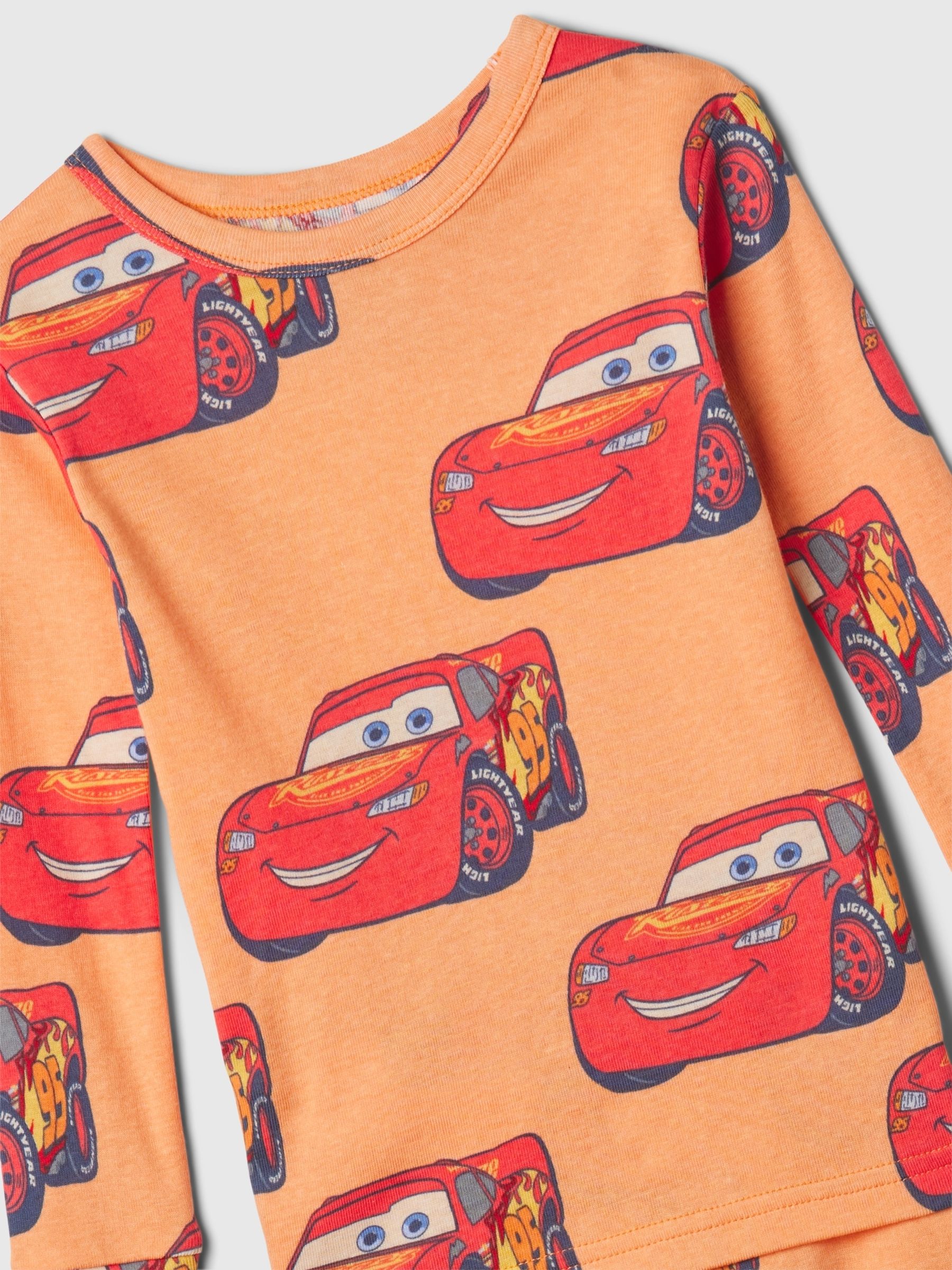 Orange Disney Cars Organic Cotton Long Sleeve Pyjama Set (6mths-5yrs) - Image 3 of 3