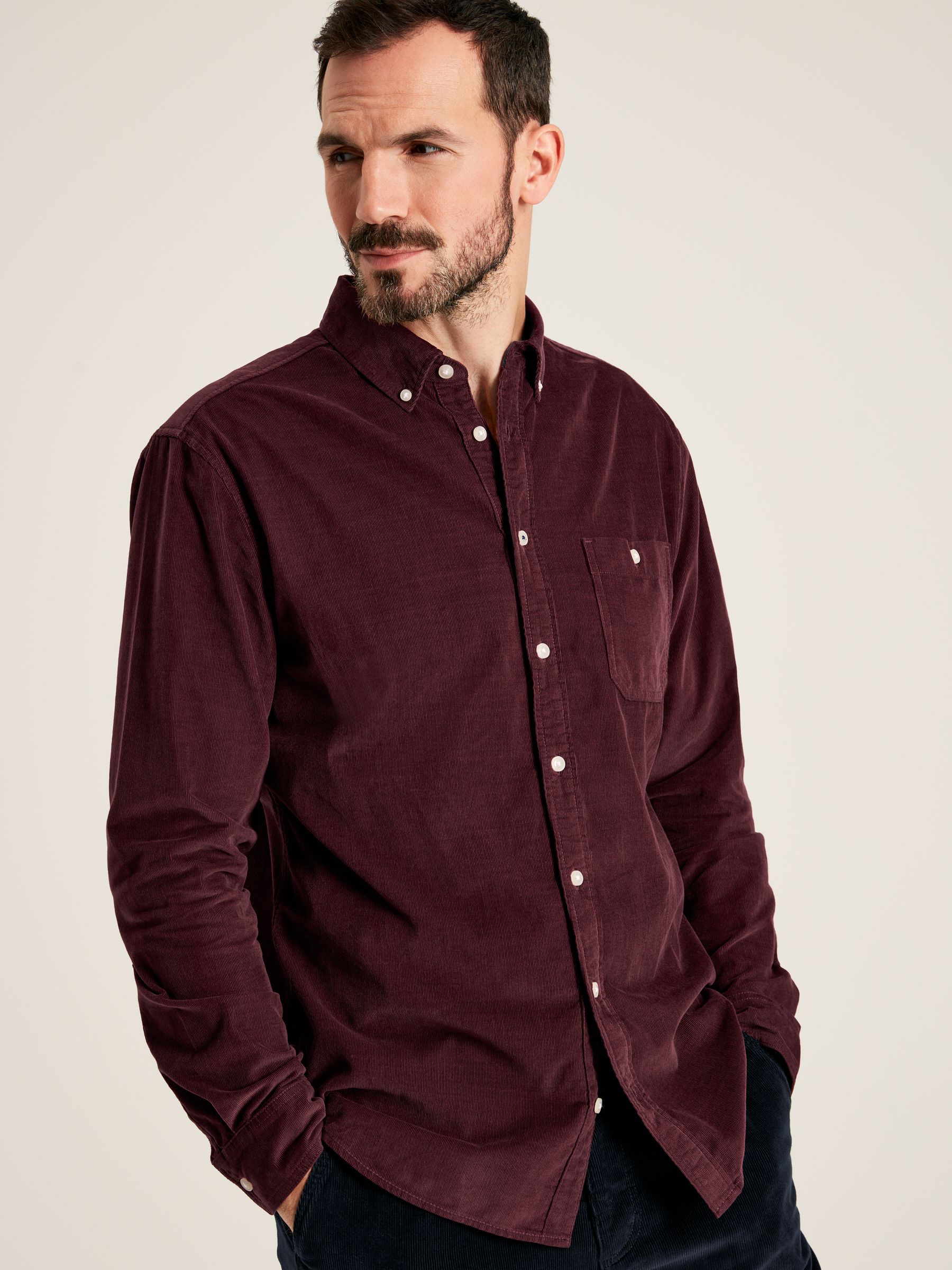 Miller Burgundy Corduroy Shirt - Image 1 of 6